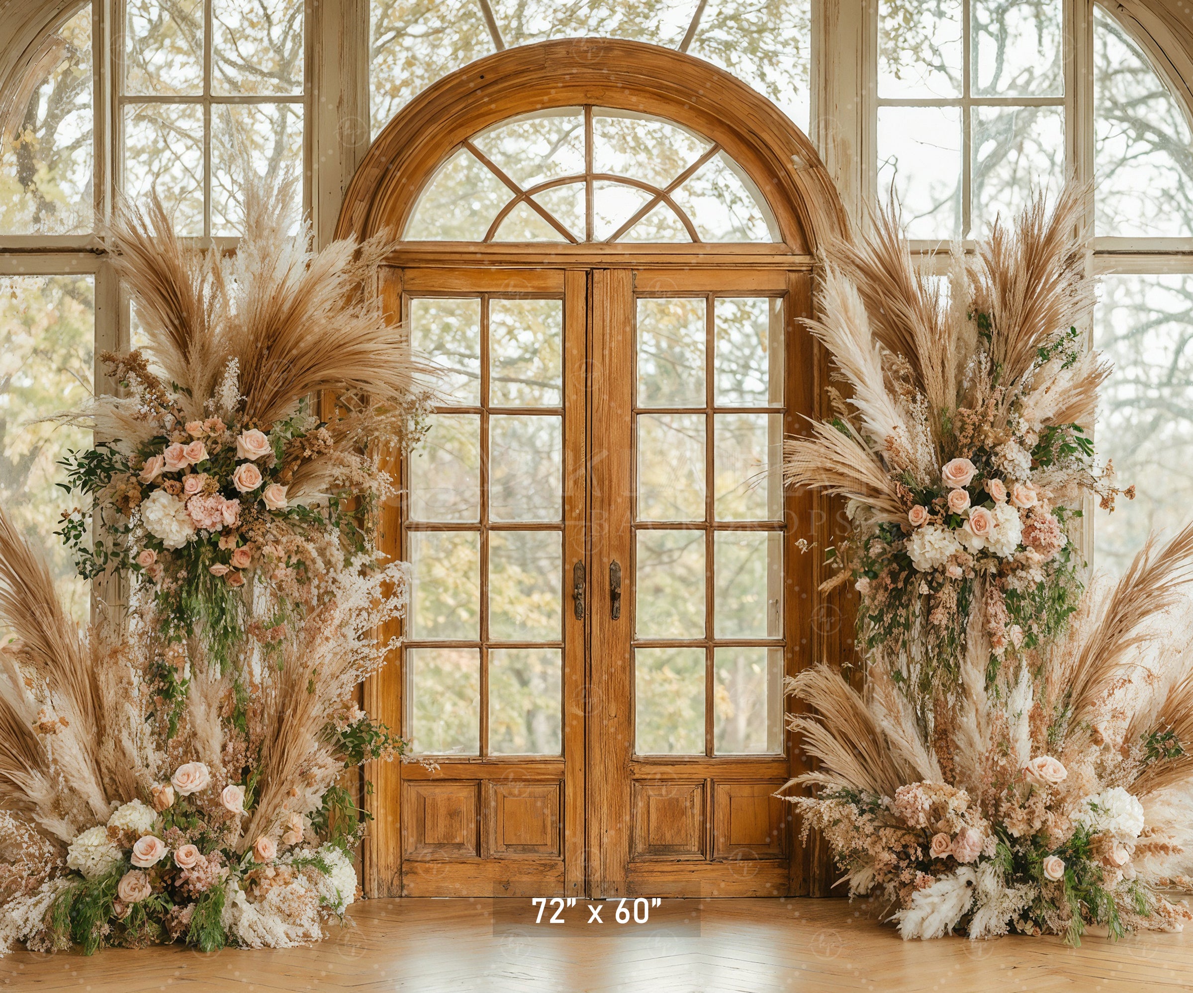 Grand Pampas Grass Archway Backdrop