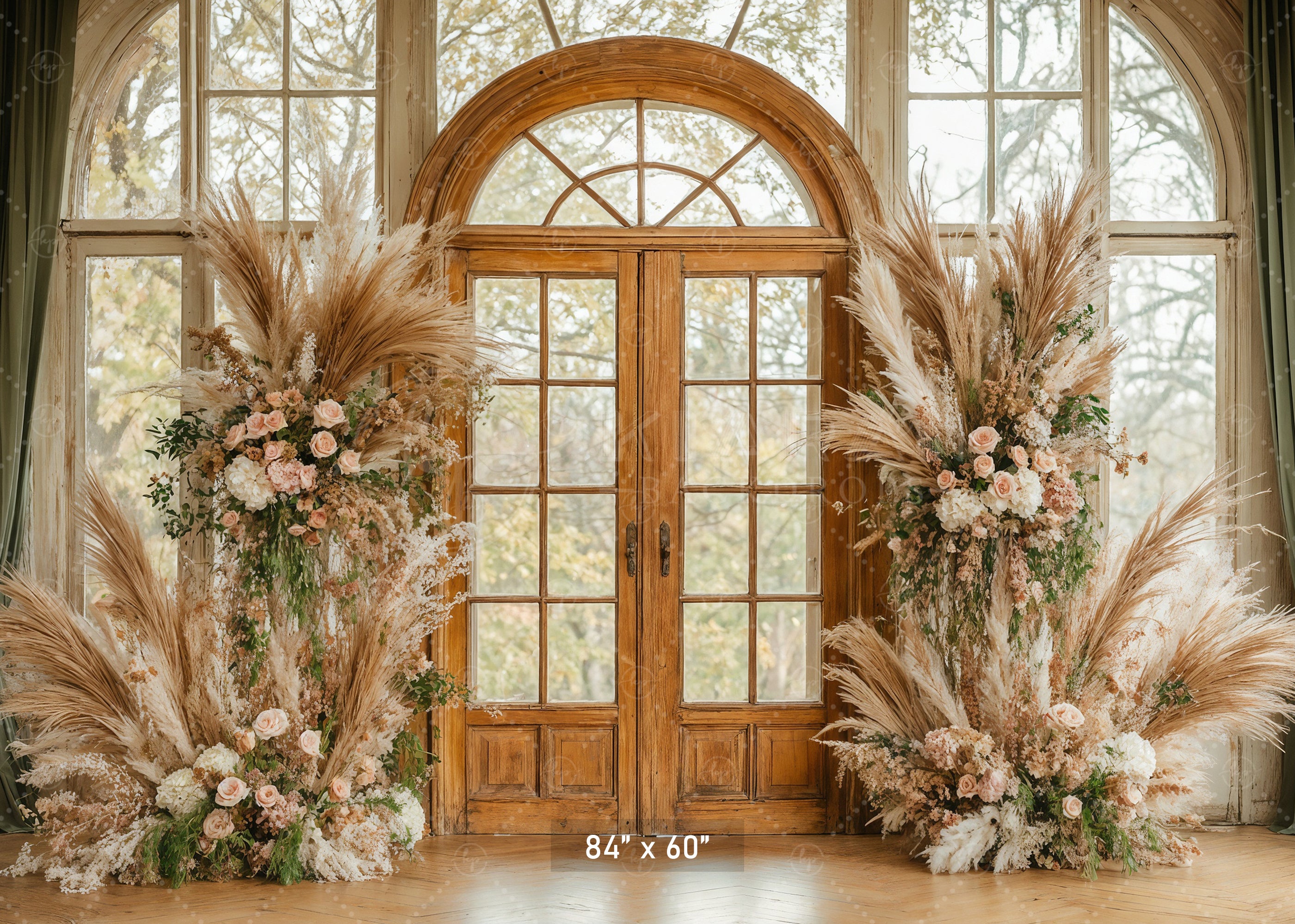 Grand Pampas Grass Archway Backdrop