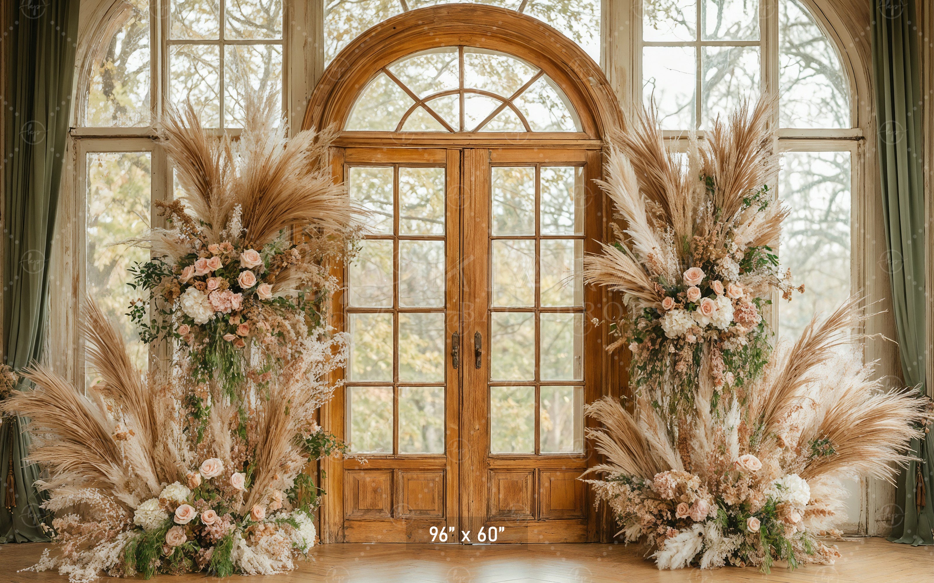 Grand Pampas Grass Archway Backdrop