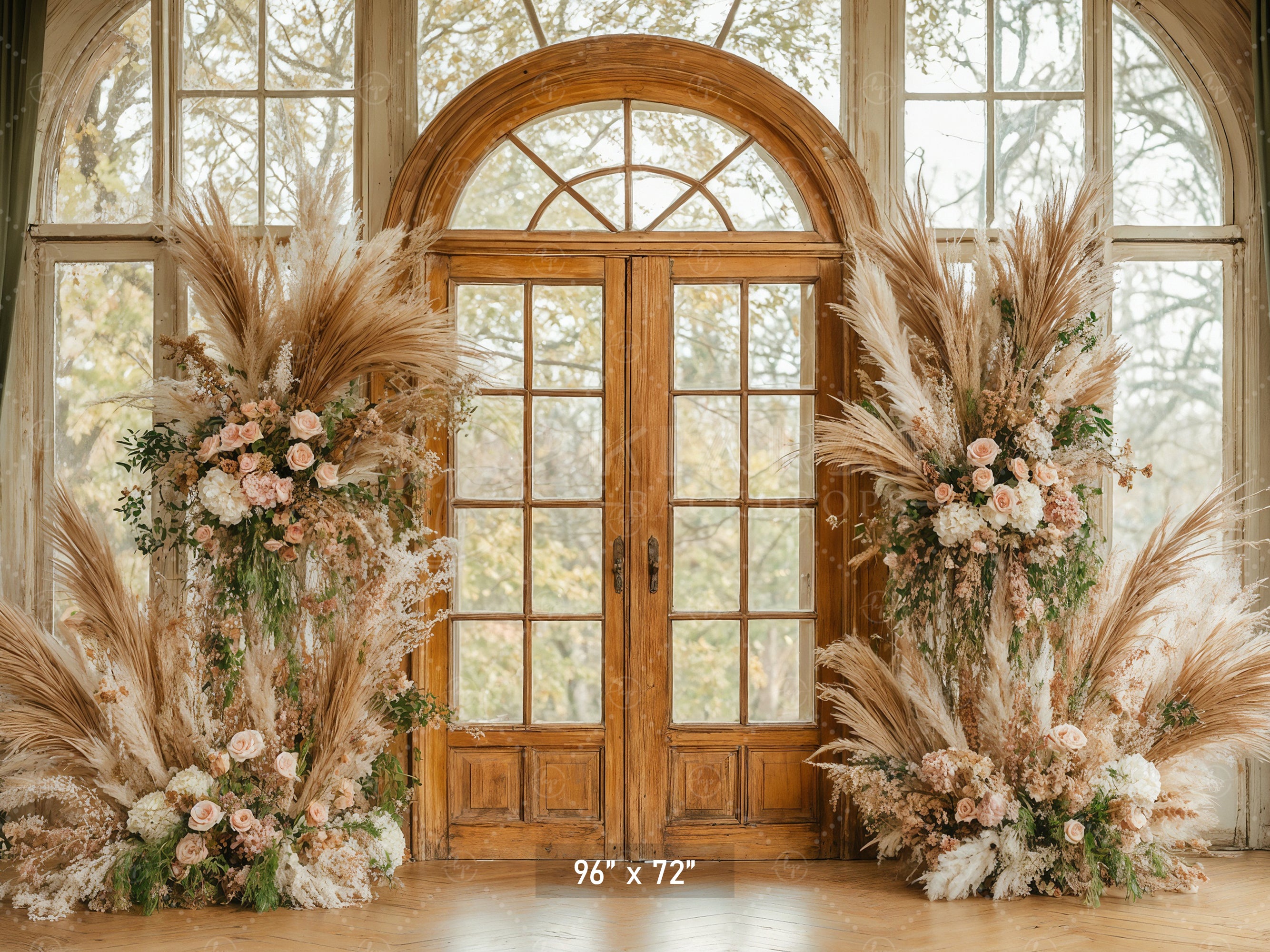 Grand Pampas Grass Archway Backdrop
