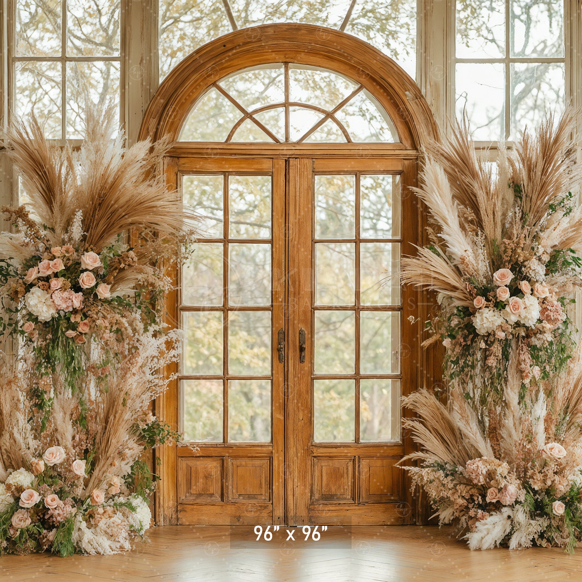 Grand Pampas Grass Archway Backdrop