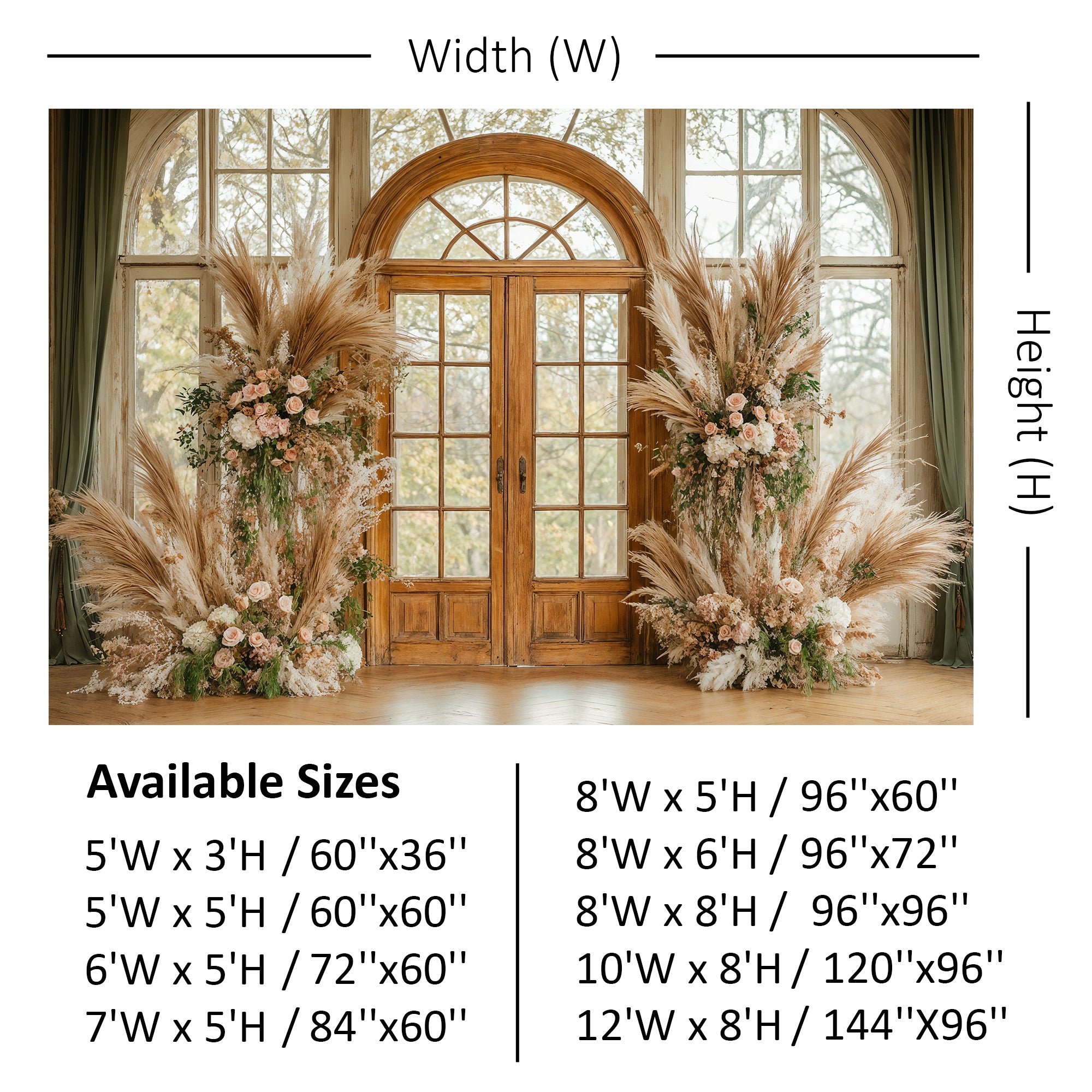 Grand Pampas Grass Archway Backdrop