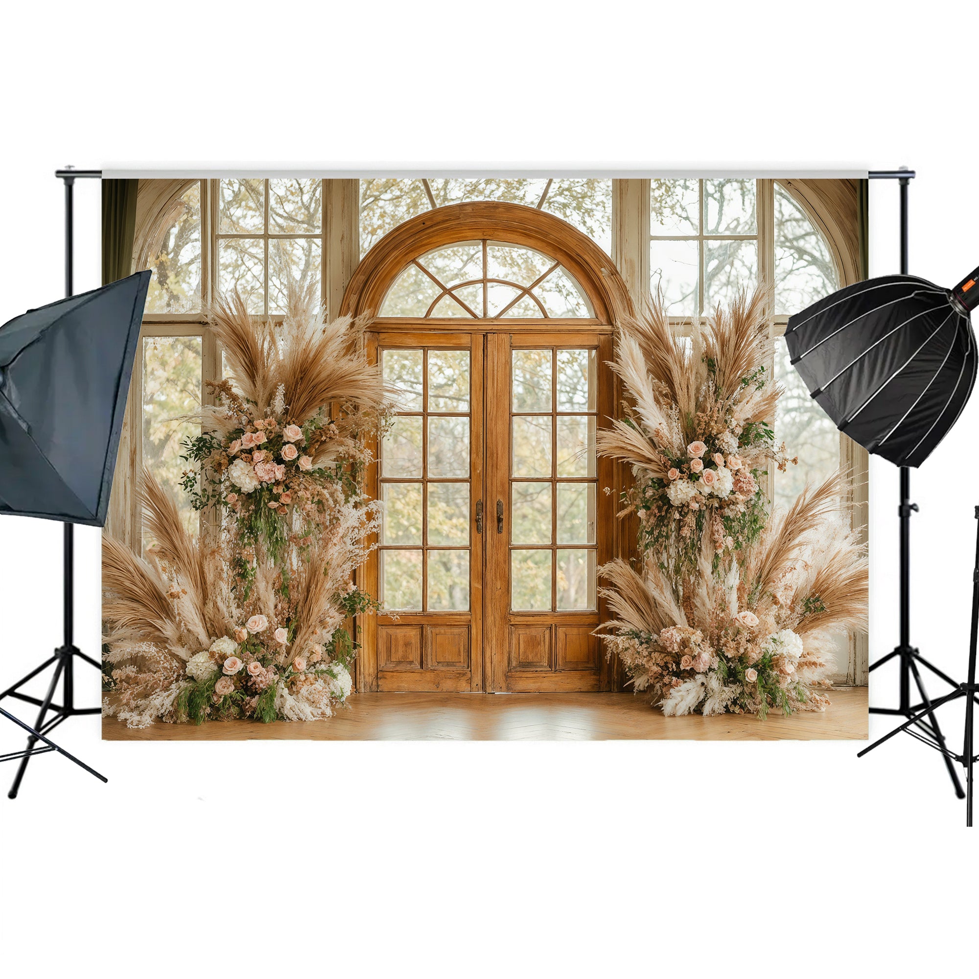 Grand Pampas Grass Archway Backdrop