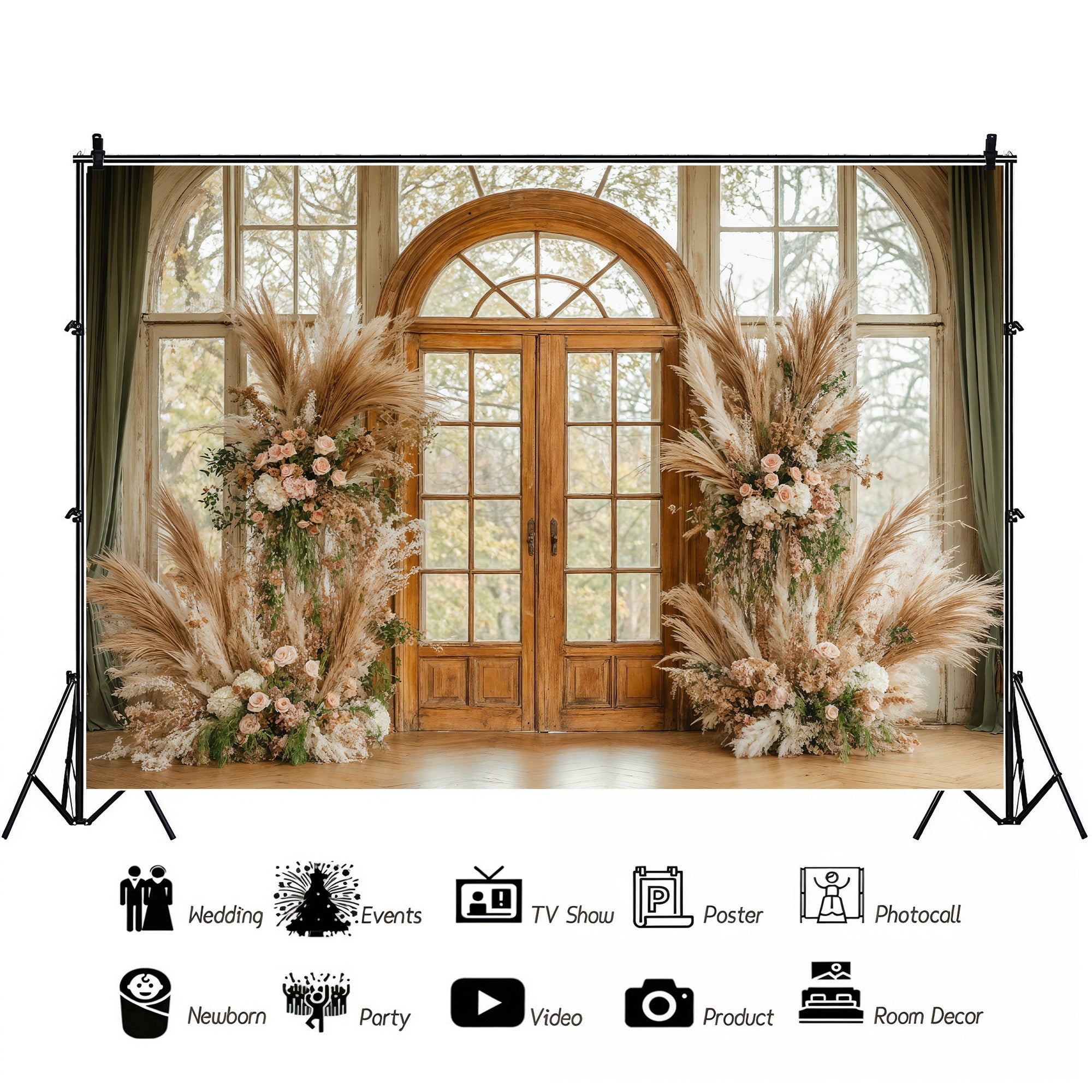 Grand Pampas Grass Archway Backdrop