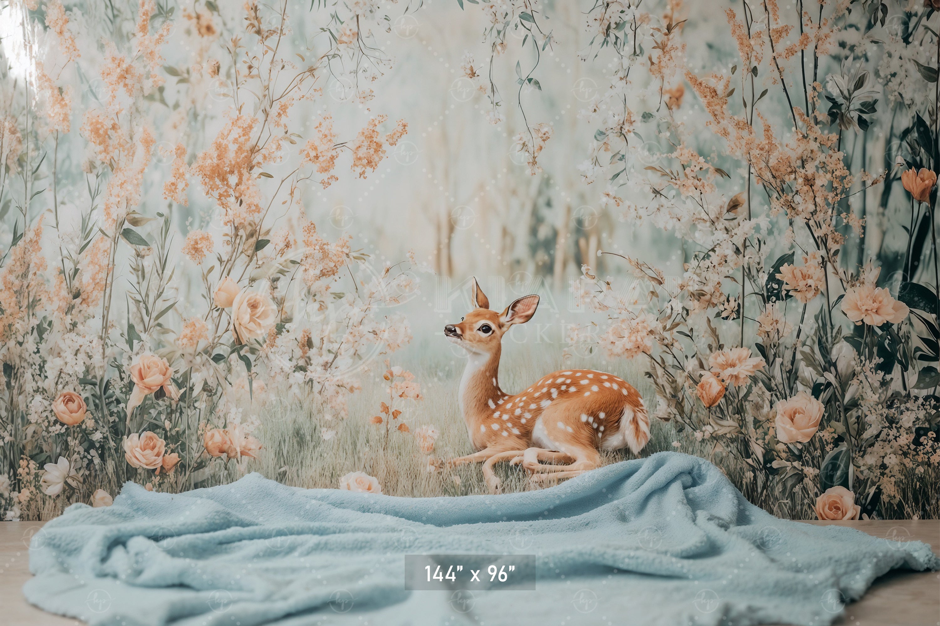 Whimsical Woodland Fawn Backdrop