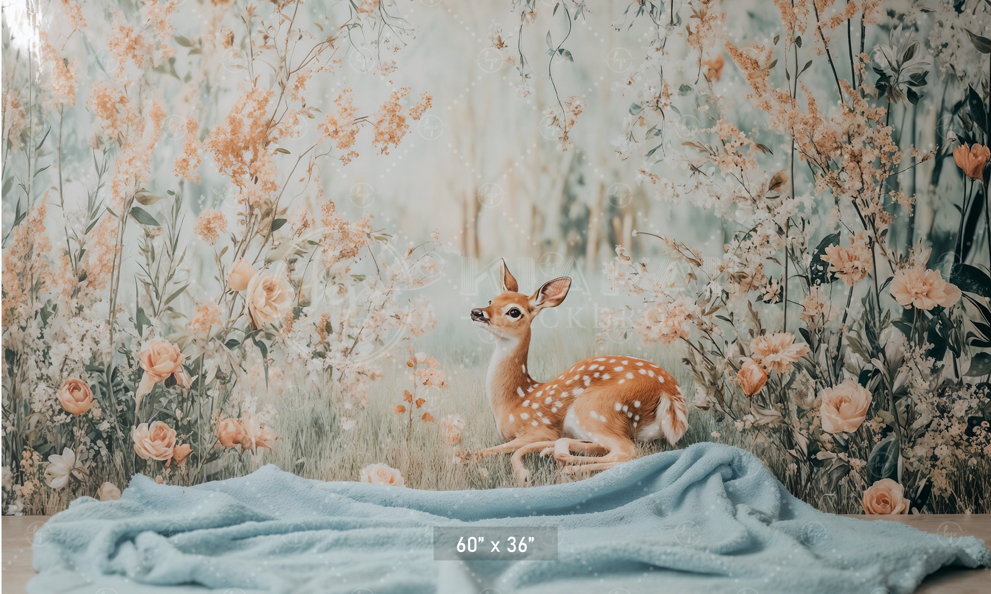 Whimsical Woodland Fawn Backdrop
