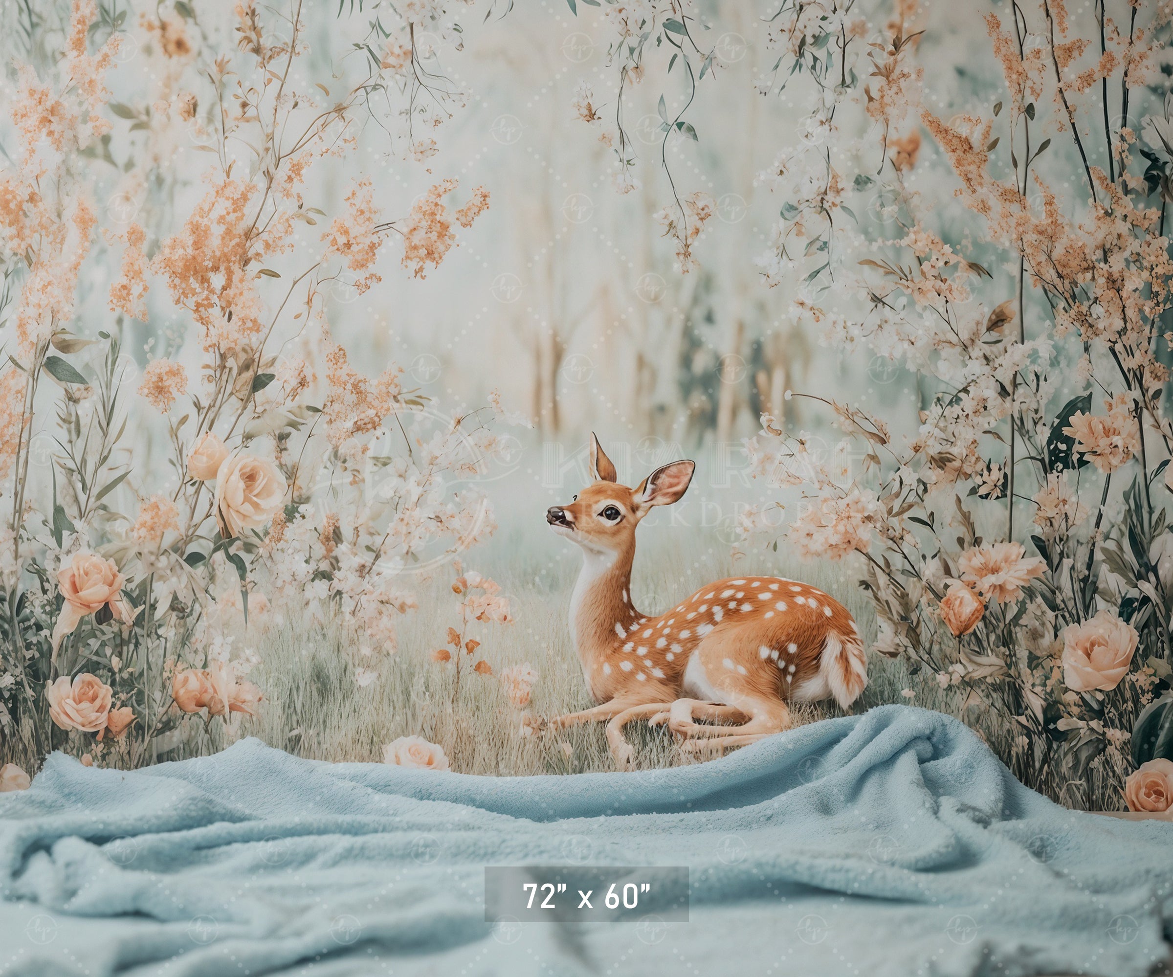 Whimsical Woodland Fawn Backdrop