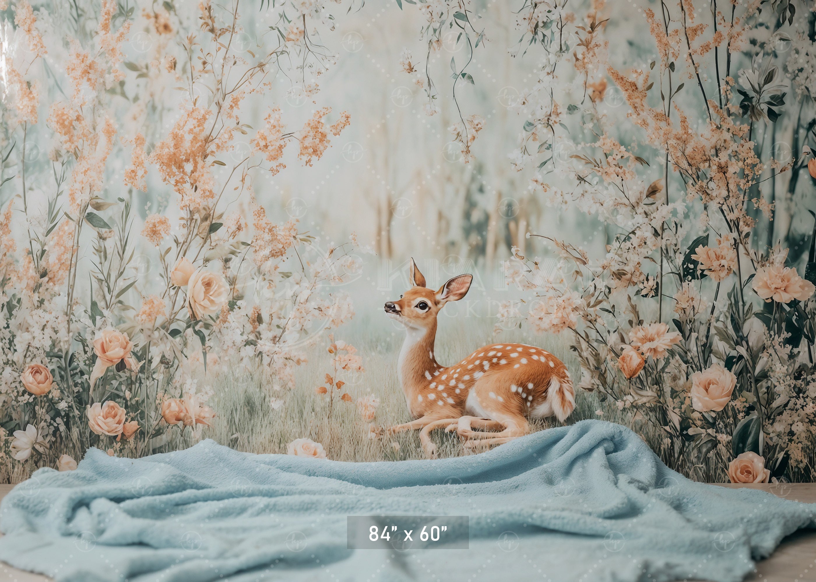 Whimsical Woodland Fawn Backdrop