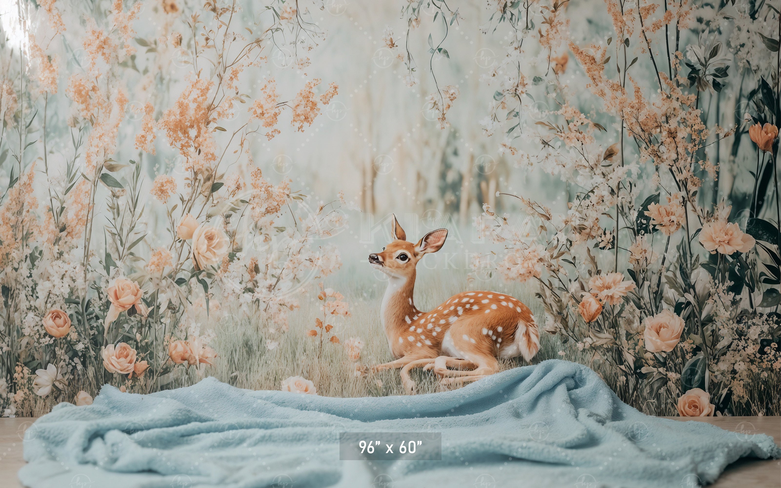 Whimsical Woodland Fawn Backdrop