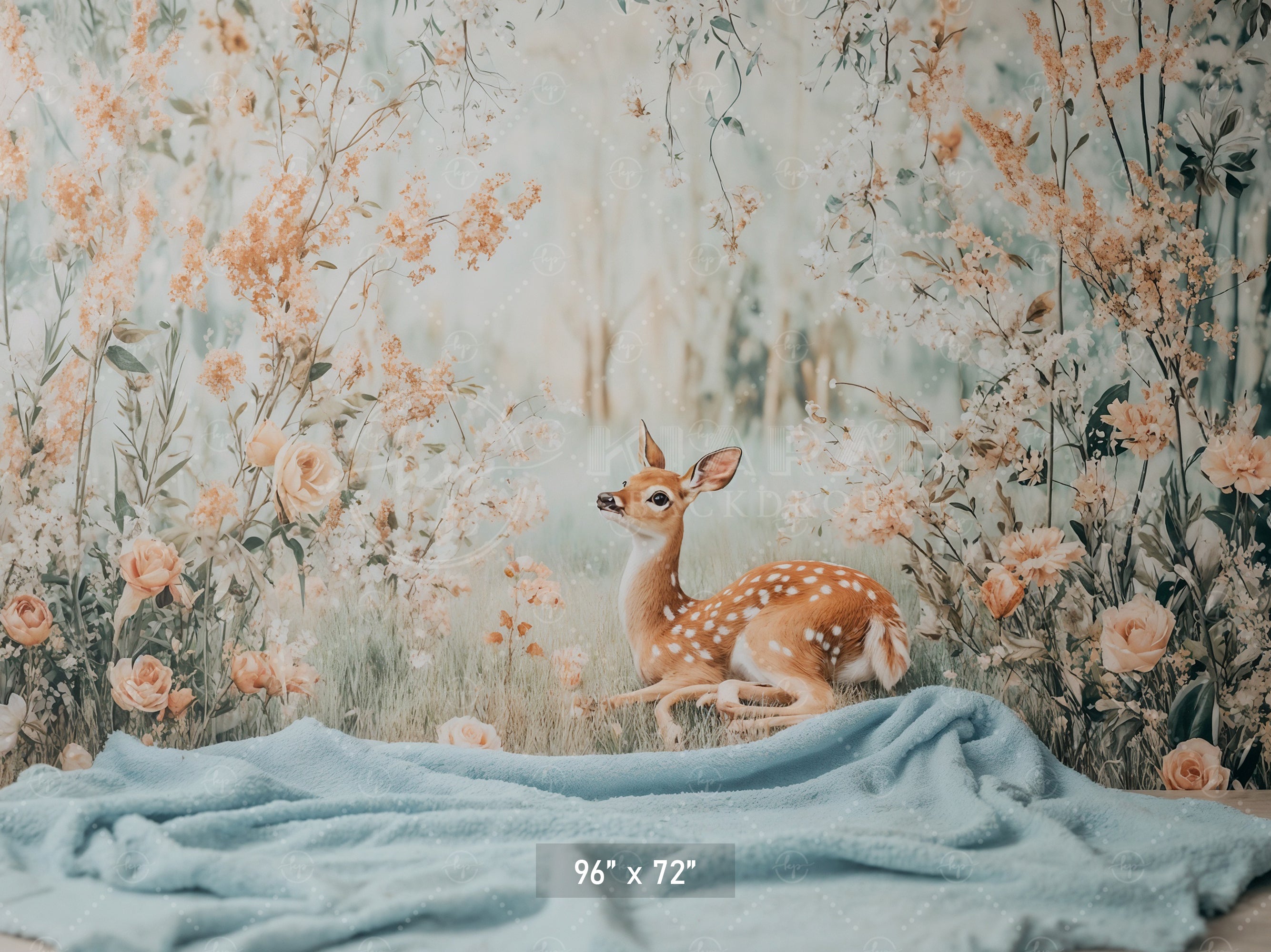 Whimsical Woodland Fawn Backdrop