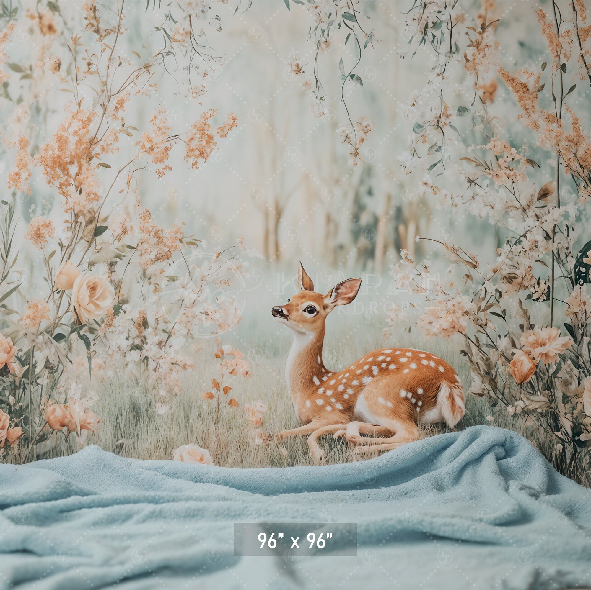 Whimsical Woodland Fawn Backdrop