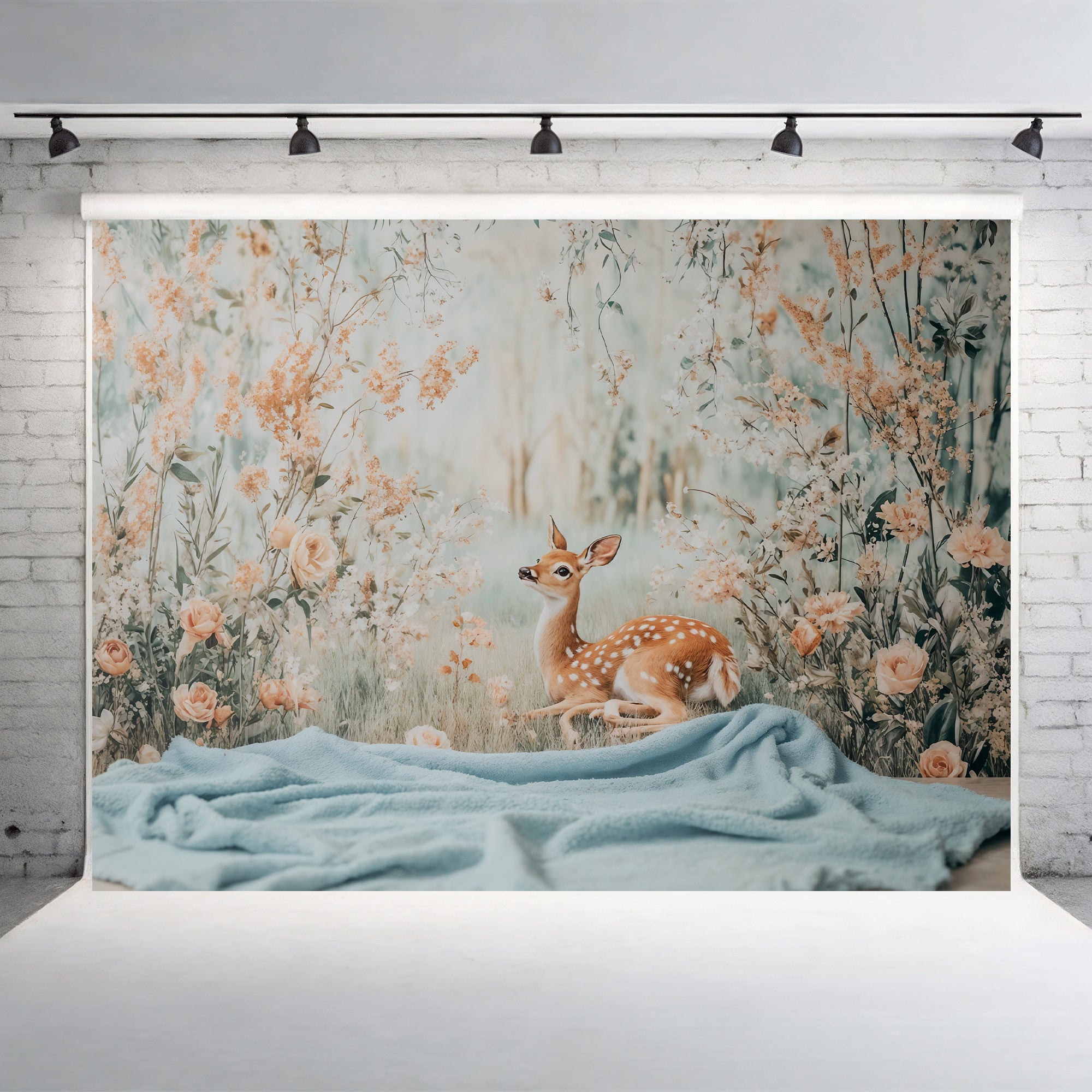 Whimsical Woodland Fawn Backdrop