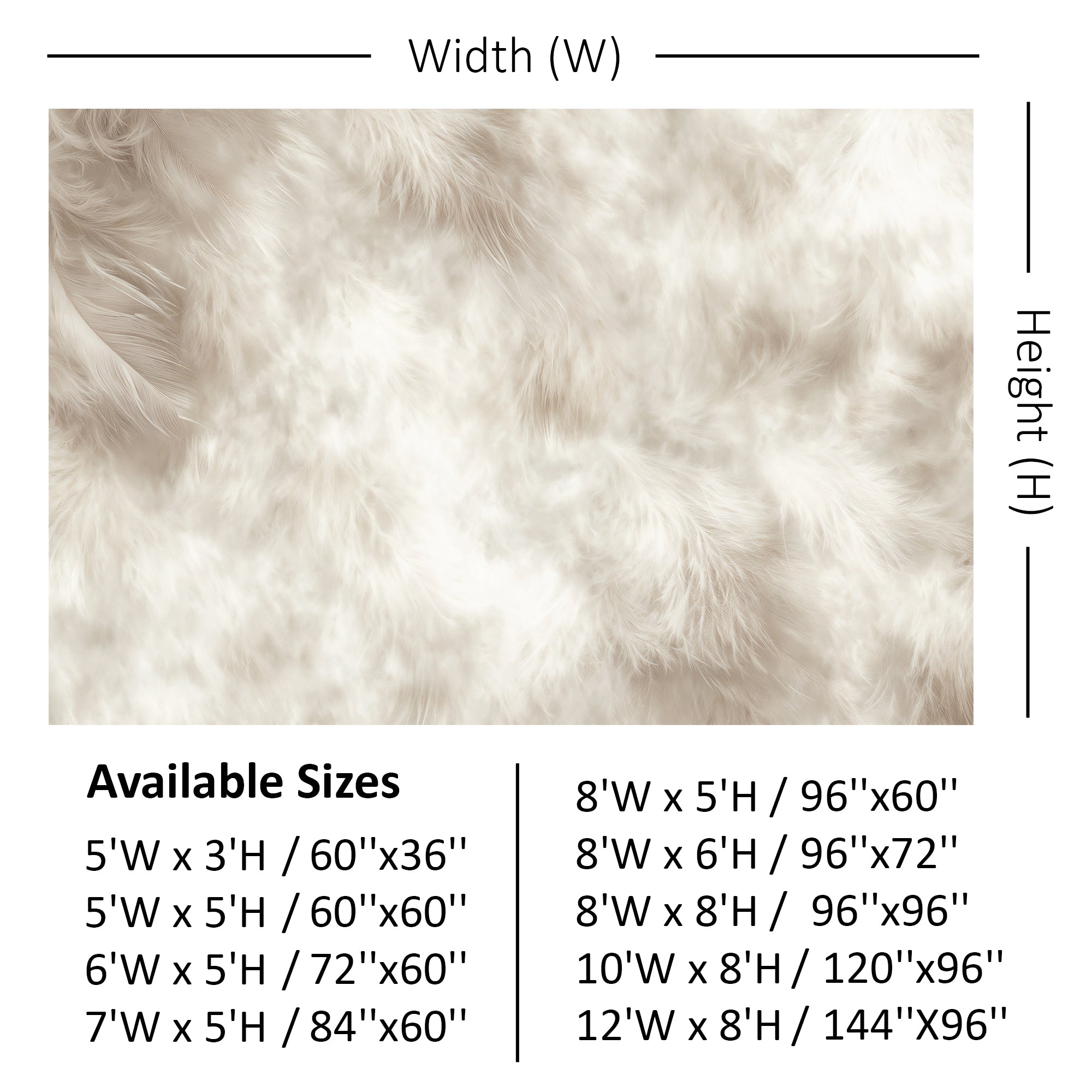 Soft White Feather Texture Backdrop