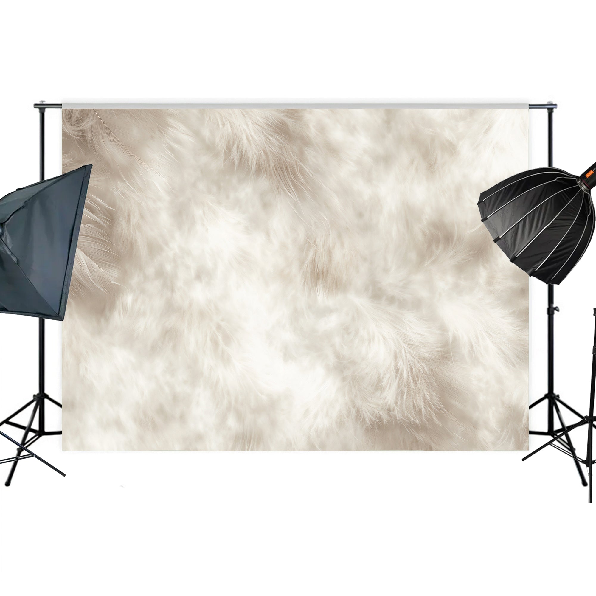 Soft White Feather Texture Backdrop