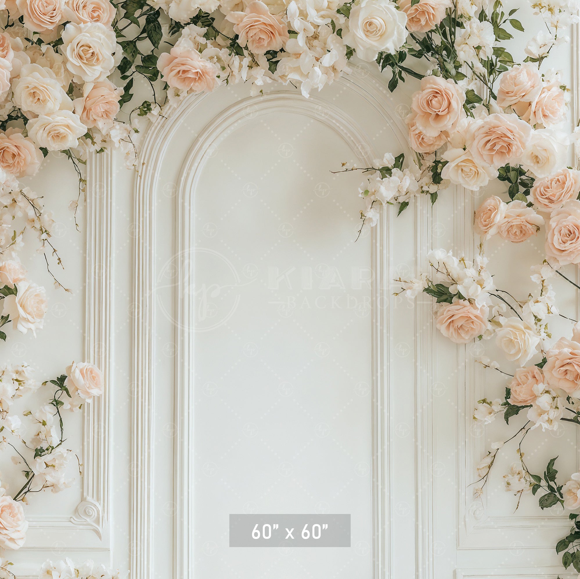 Classic White Panel Rose Arch Backdrop