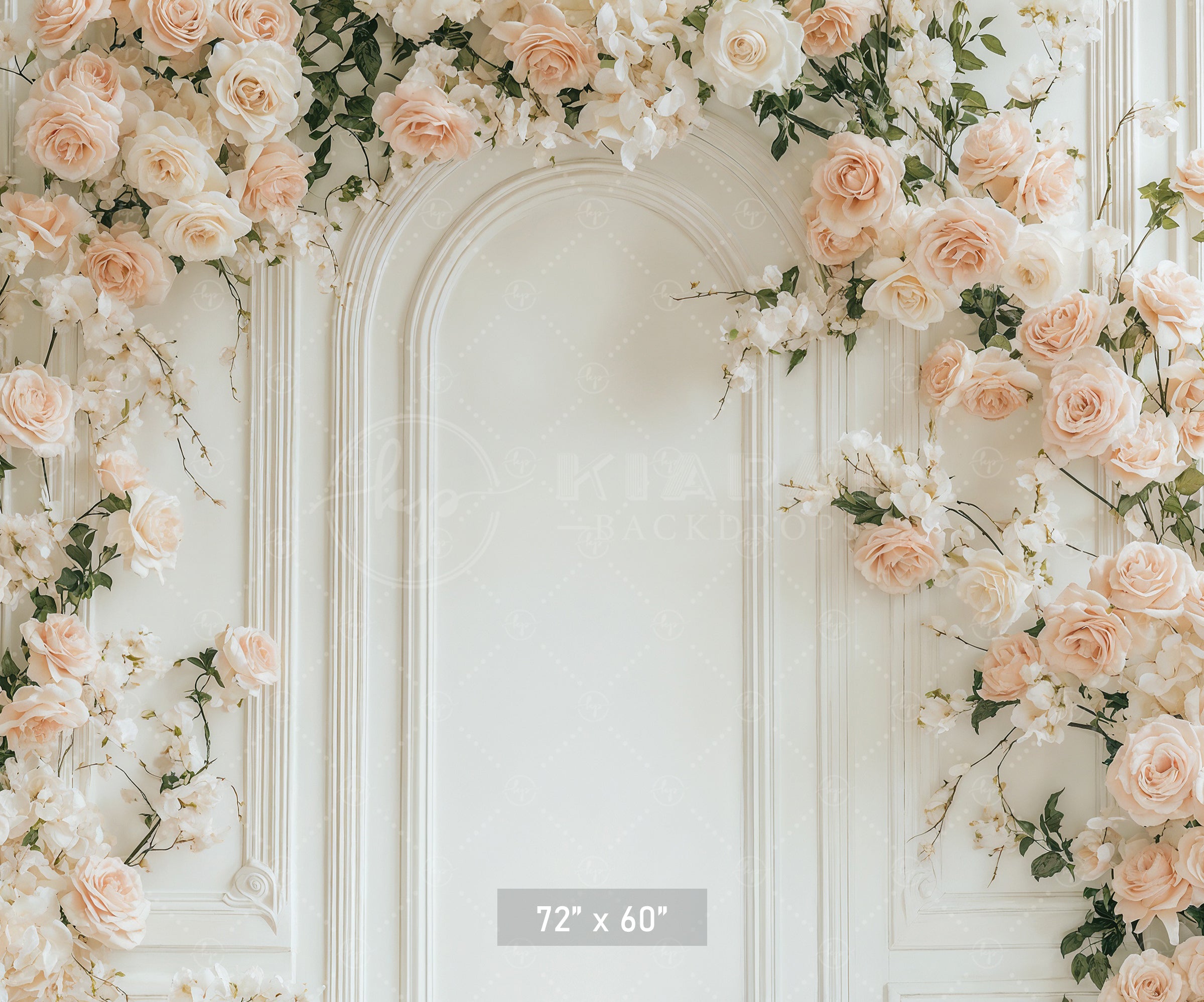 Classic White Panel Rose Arch Backdrop