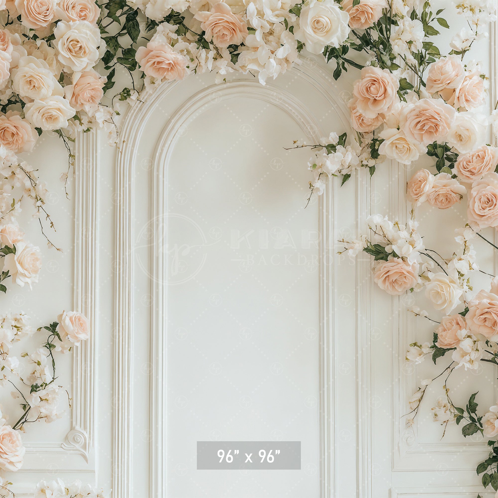 Classic White Panel Rose Arch Backdrop