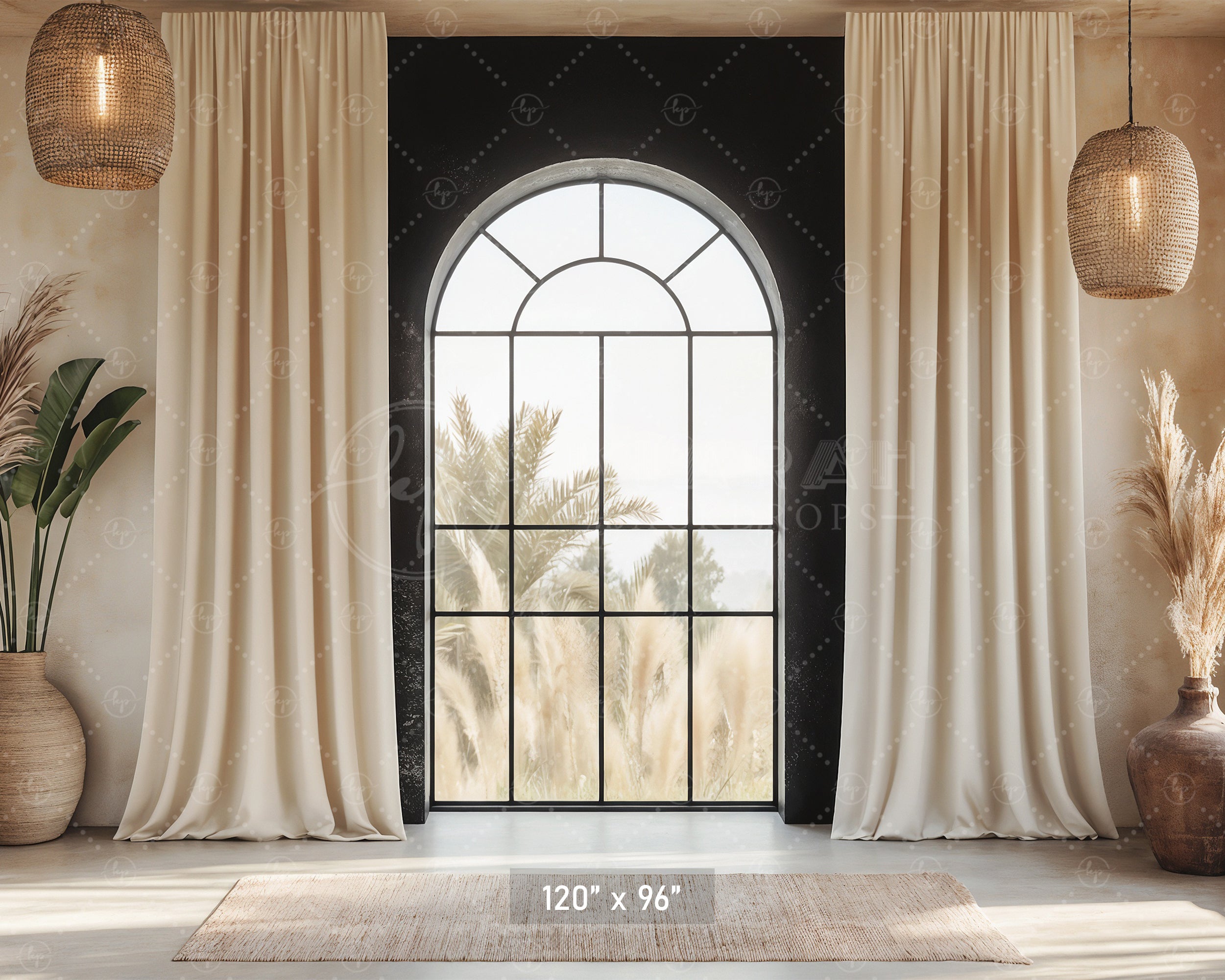 Modern Desert Window Backdrop