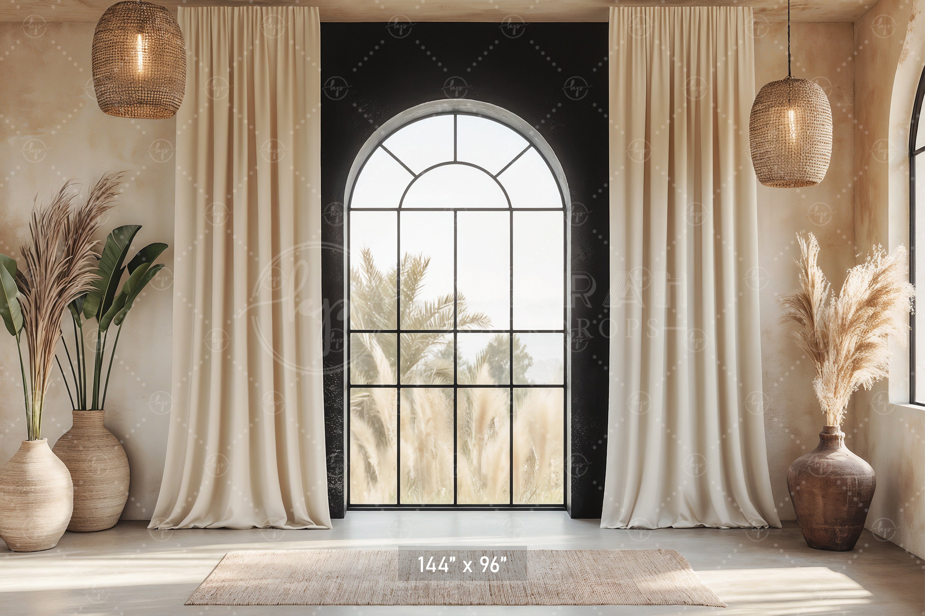 Modern Desert Window Backdrop