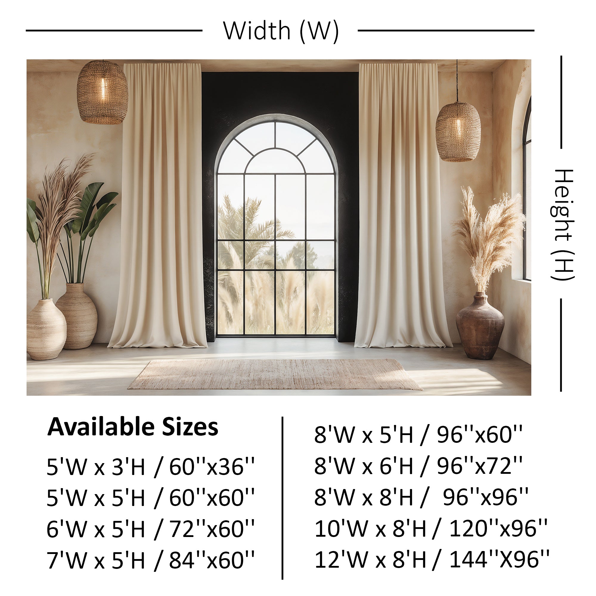 Modern Desert Window Backdrop