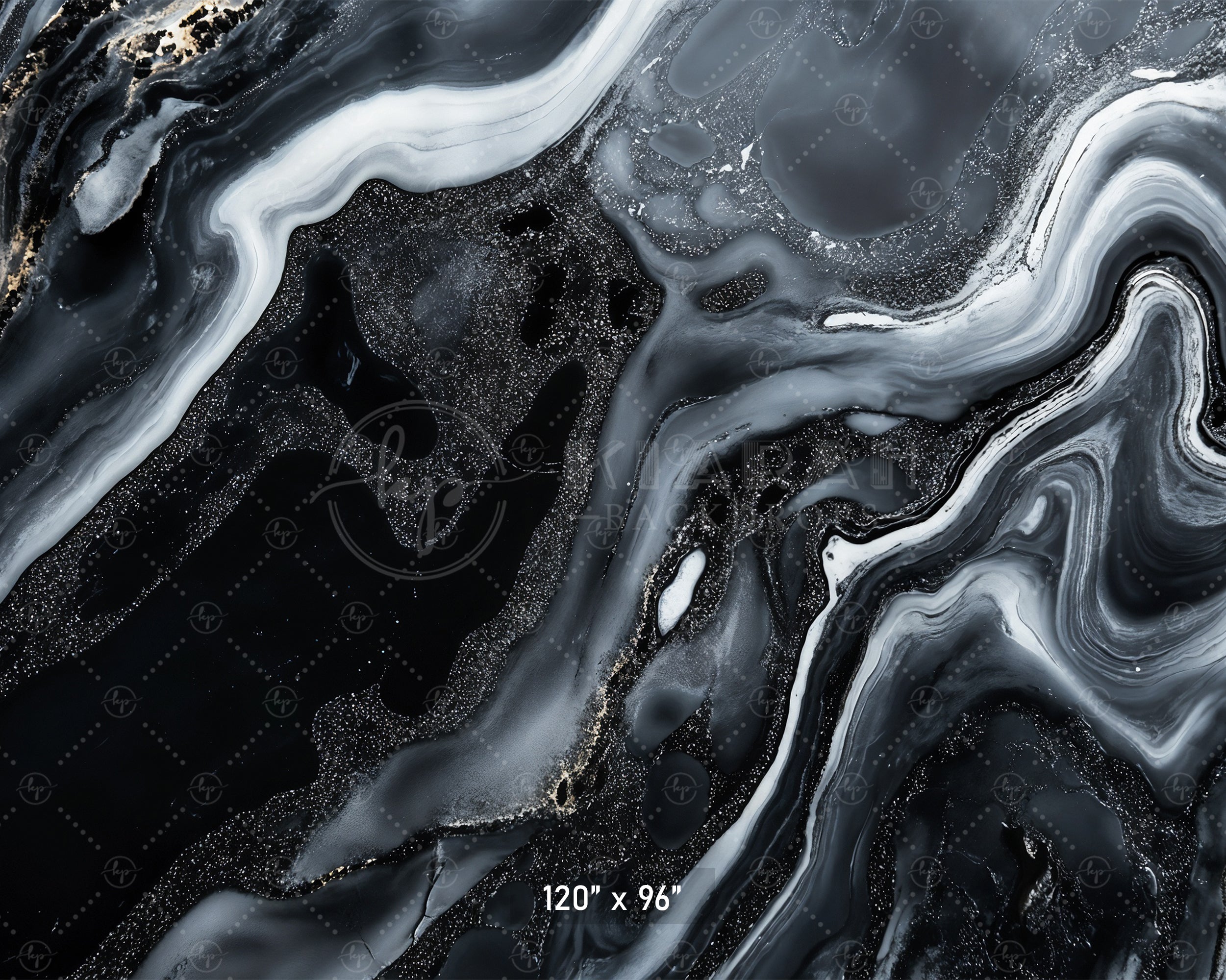 Black & White Liquid Marble Backdrop