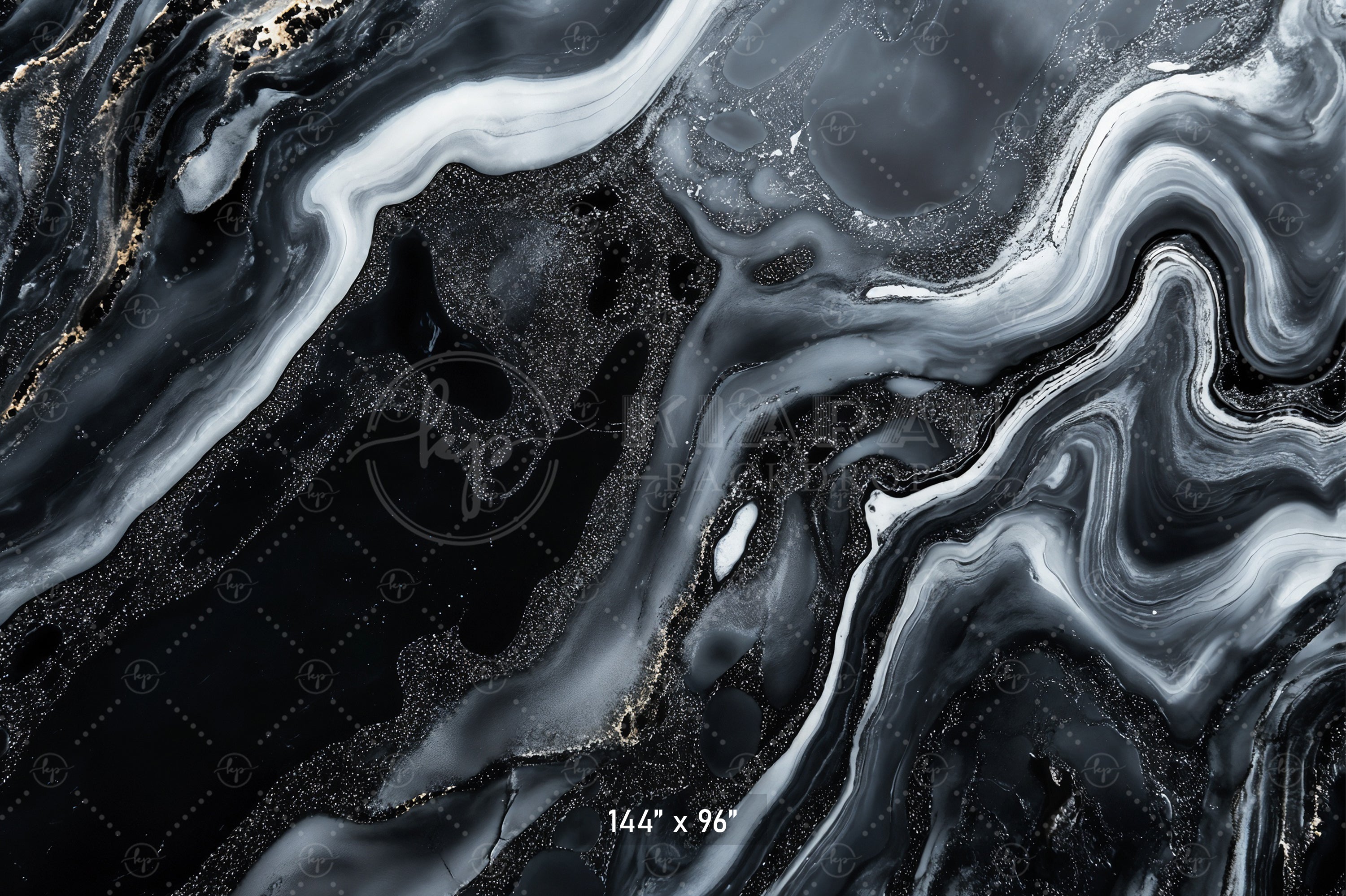 Black & White Liquid Marble Backdrop