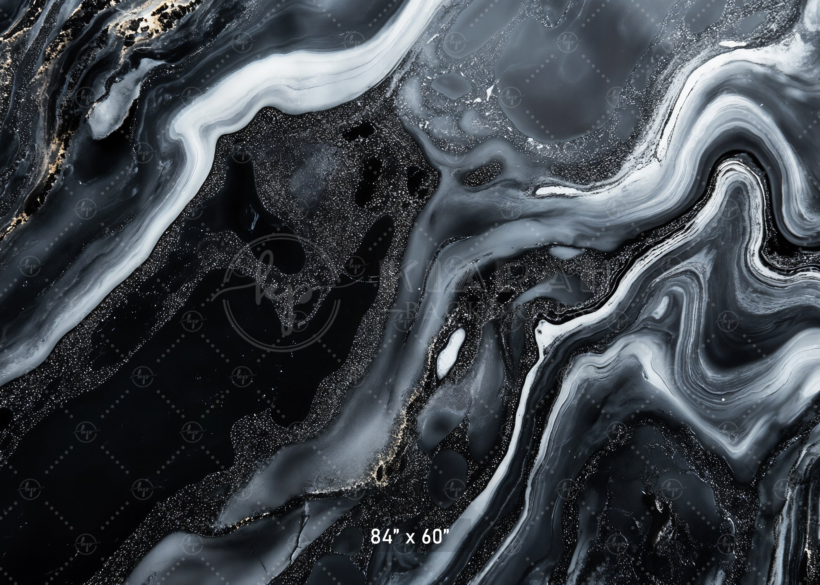 Black & White Liquid Marble Backdrop