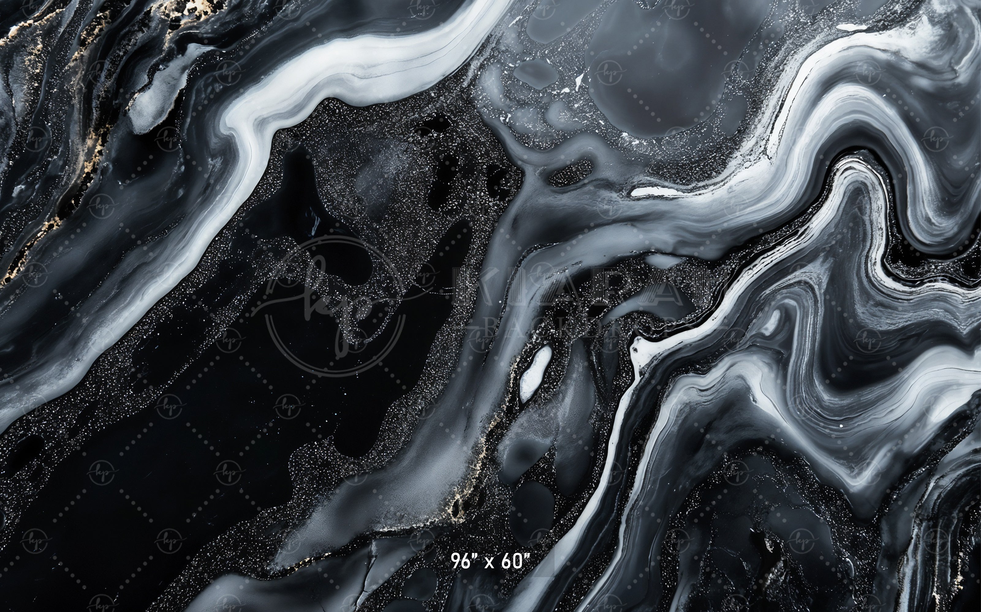 Black & White Liquid Marble Backdrop