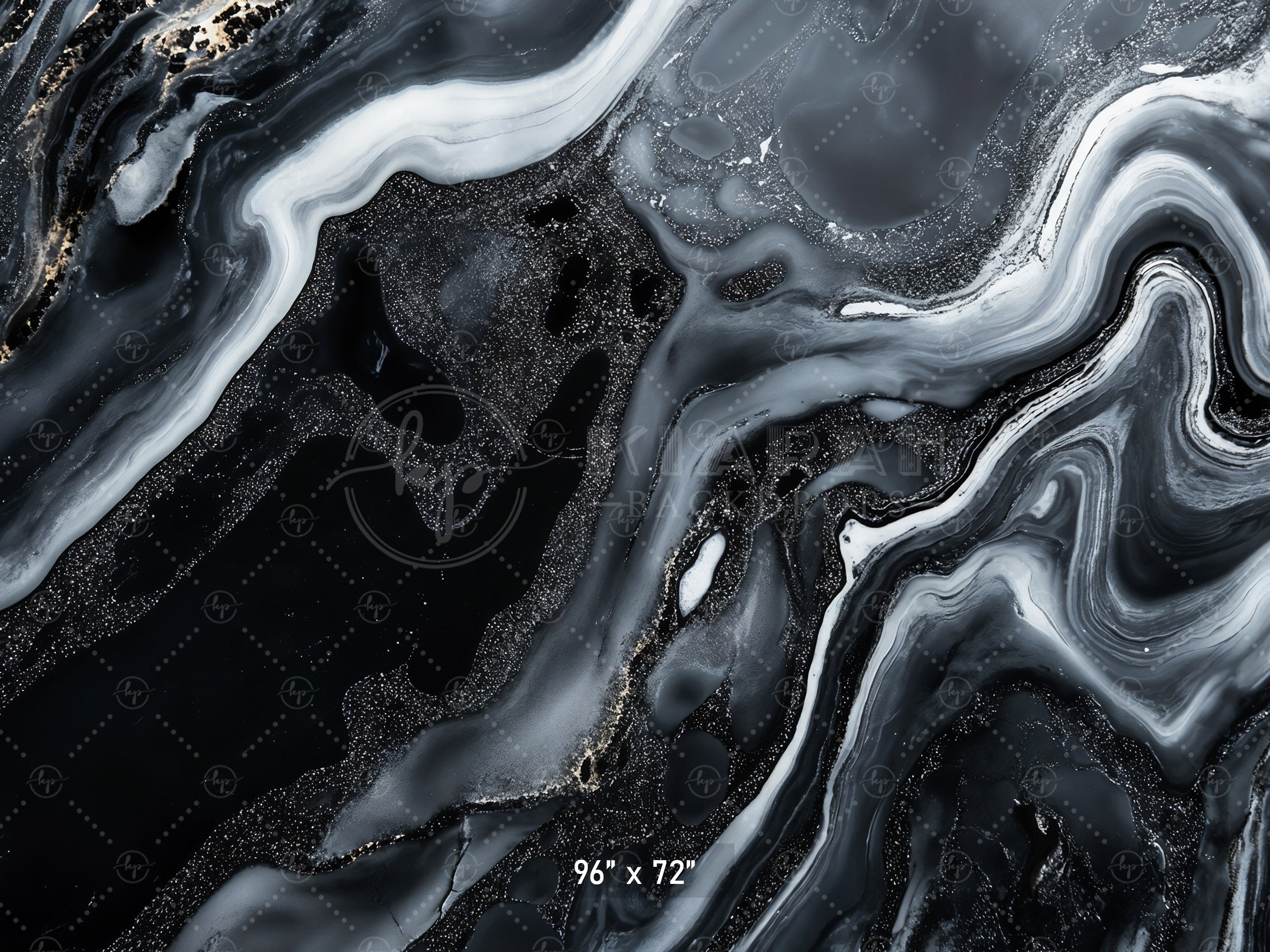 Black & White Liquid Marble Backdrop