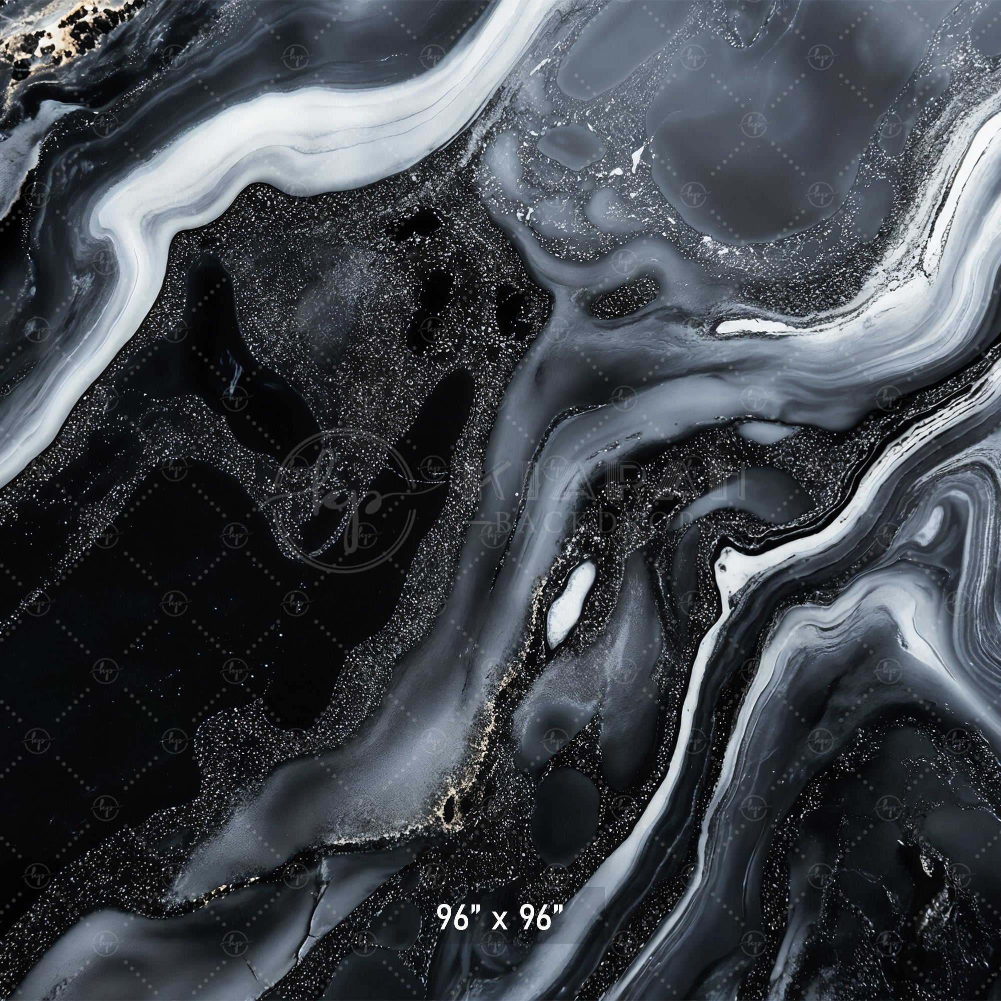 Black & White Liquid Marble Backdrop