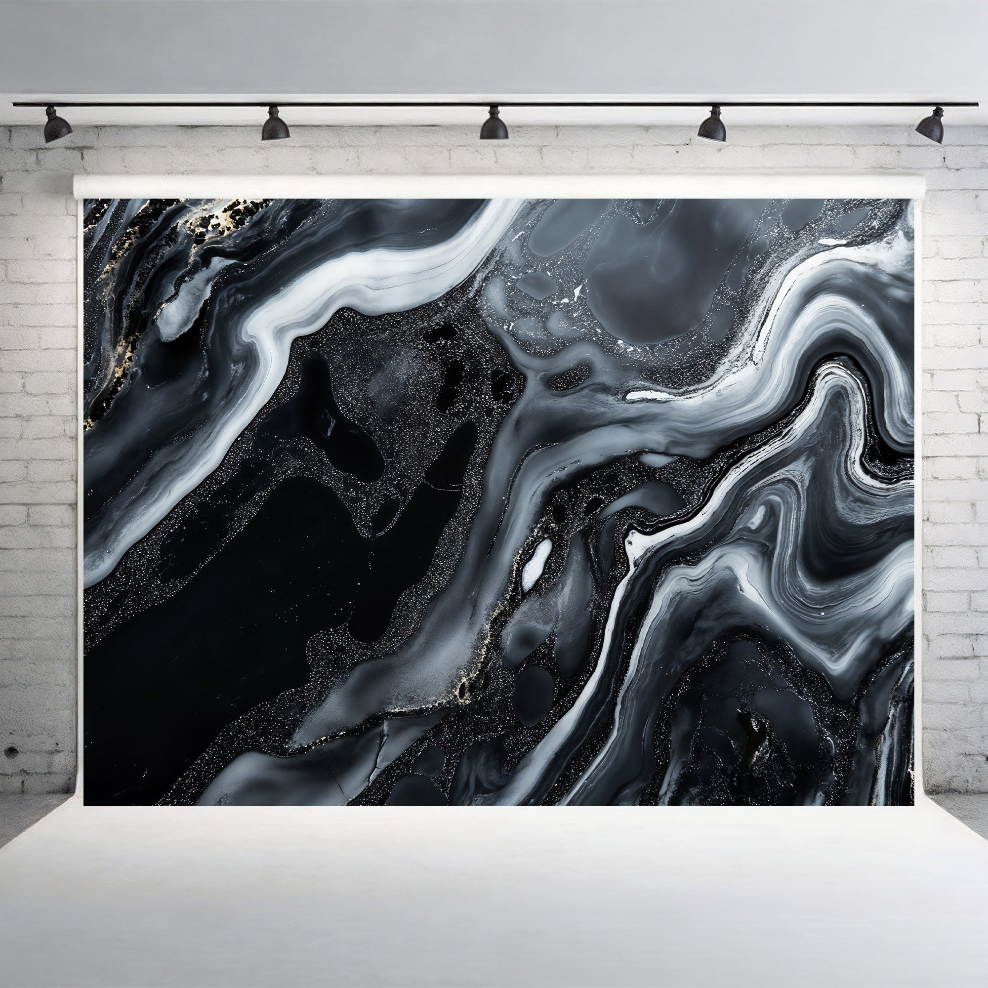 Black & White Liquid Marble Backdrop