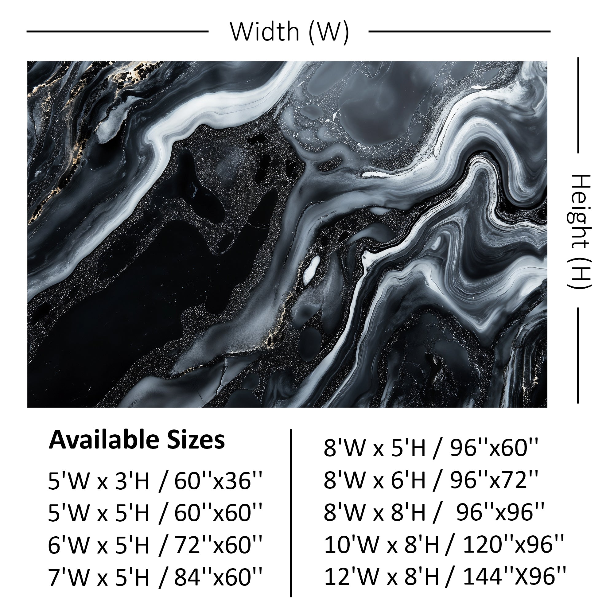 Black & White Liquid Marble Backdrop
