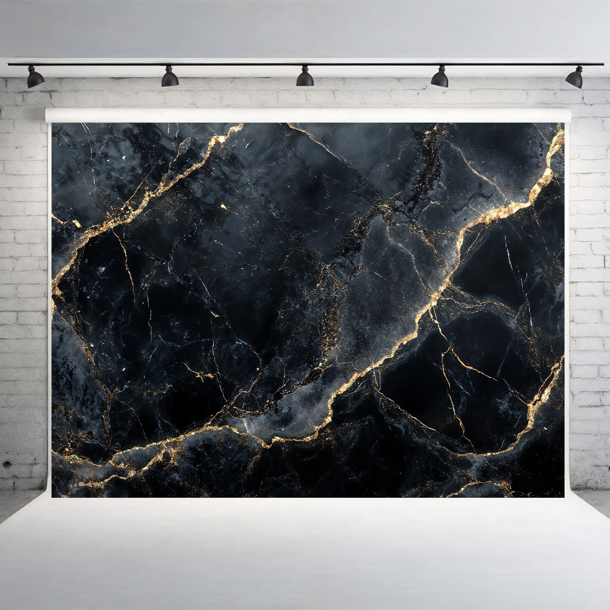 Luxury Black & Gold Marble Backdrop