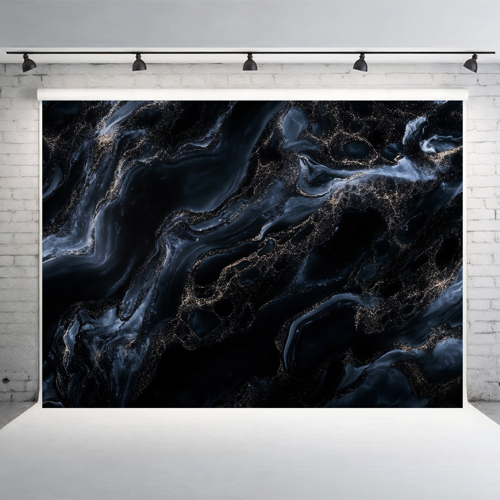 Cosmic Gold Dust Marble Backdrop