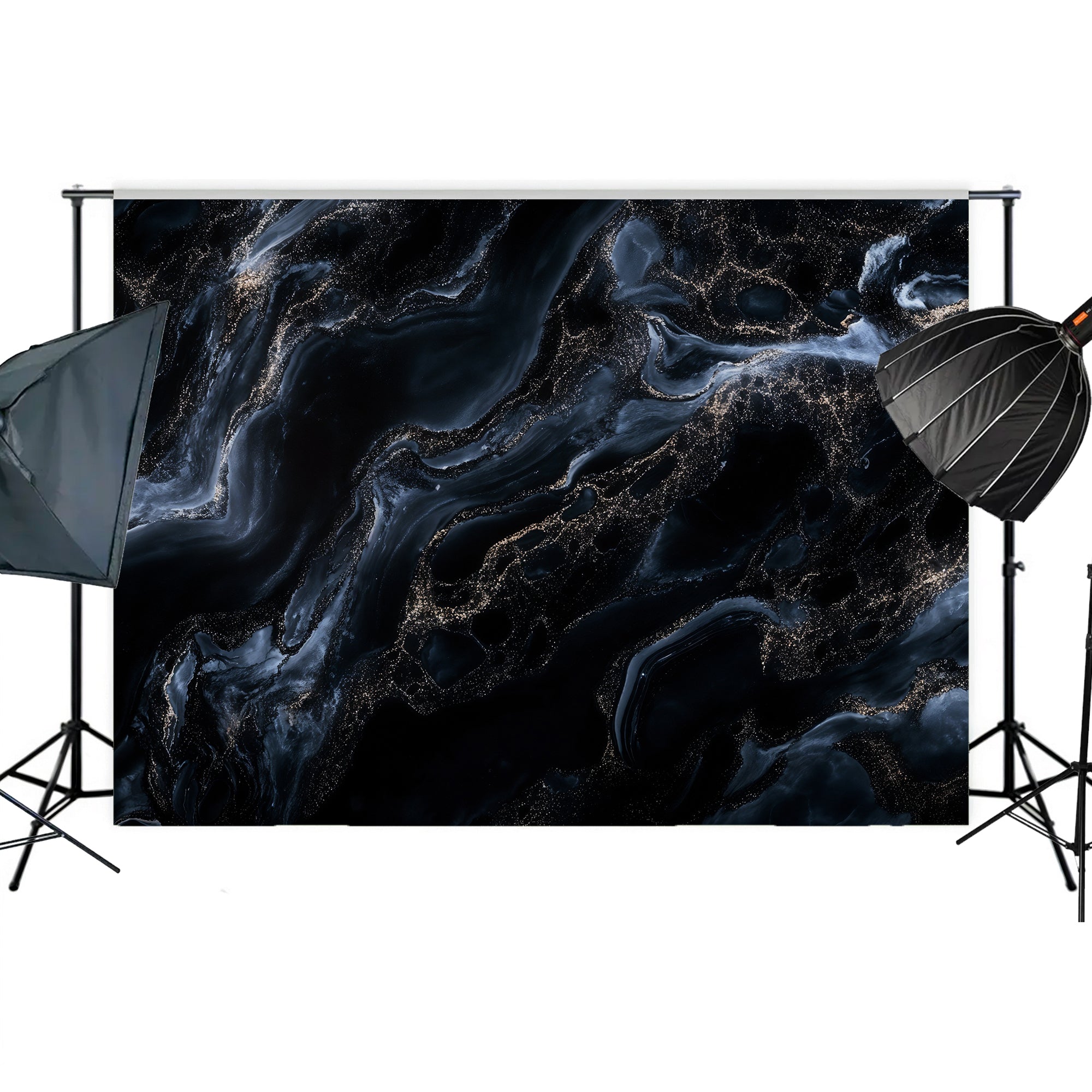 Cosmic Gold Dust Marble Backdrop