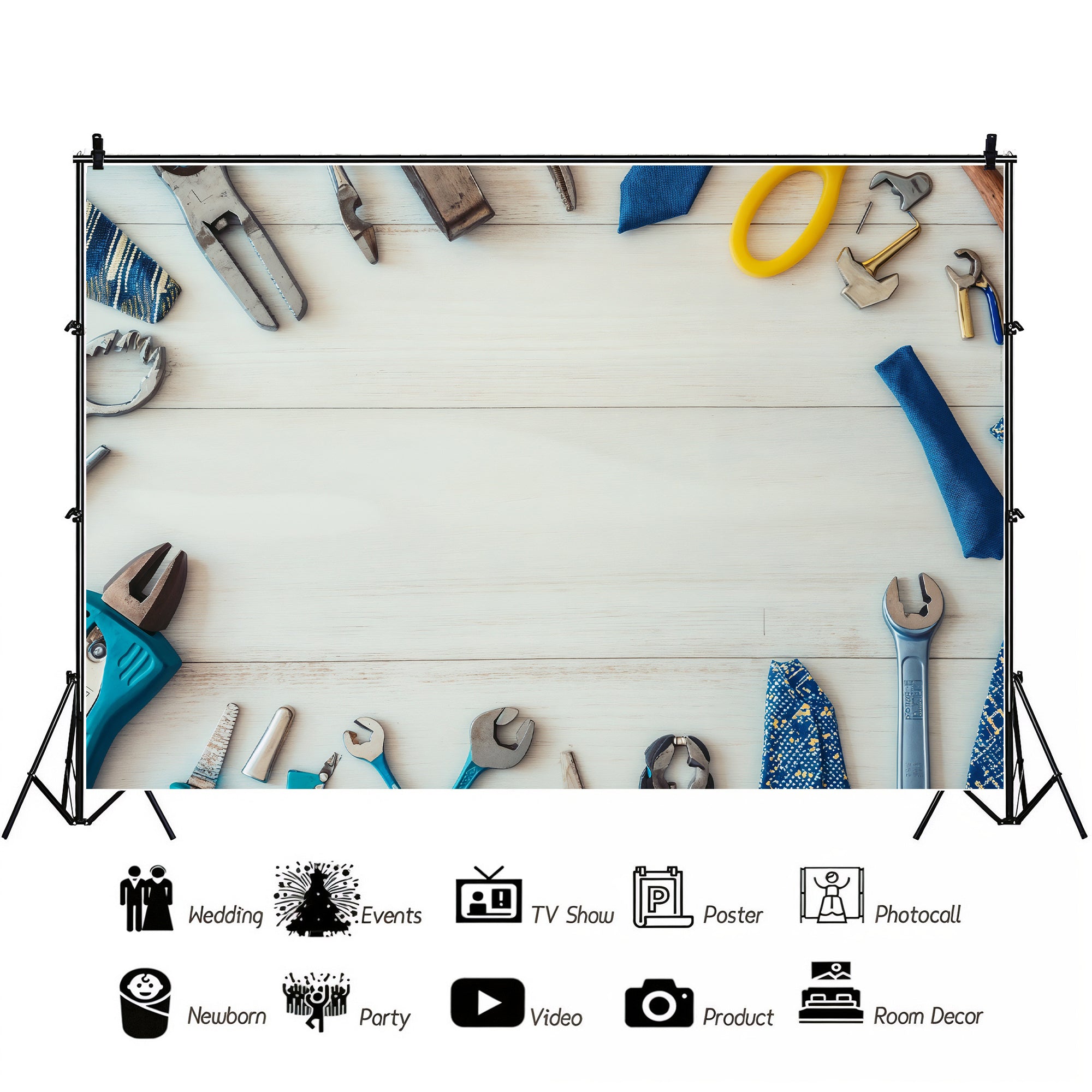 Father's Day Tools & Ties Backdrop