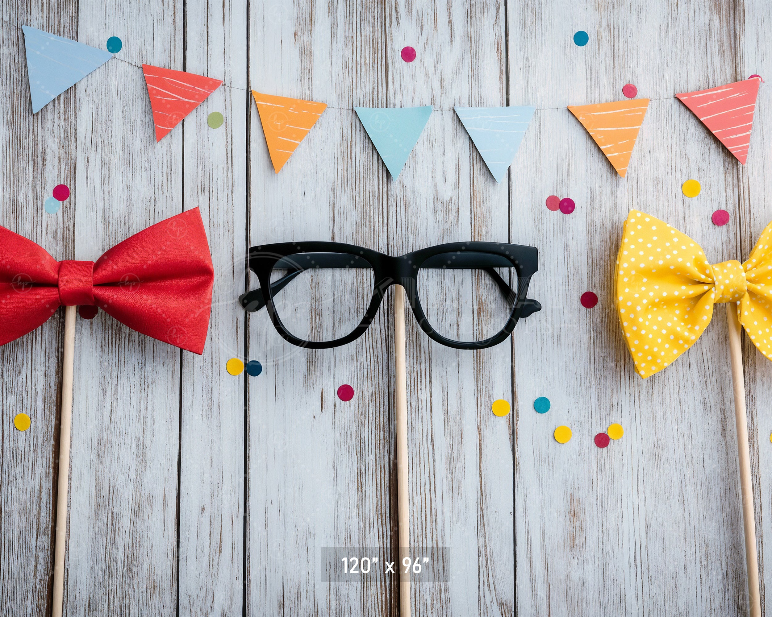 Bright Party Props Flat Lay Backdrop