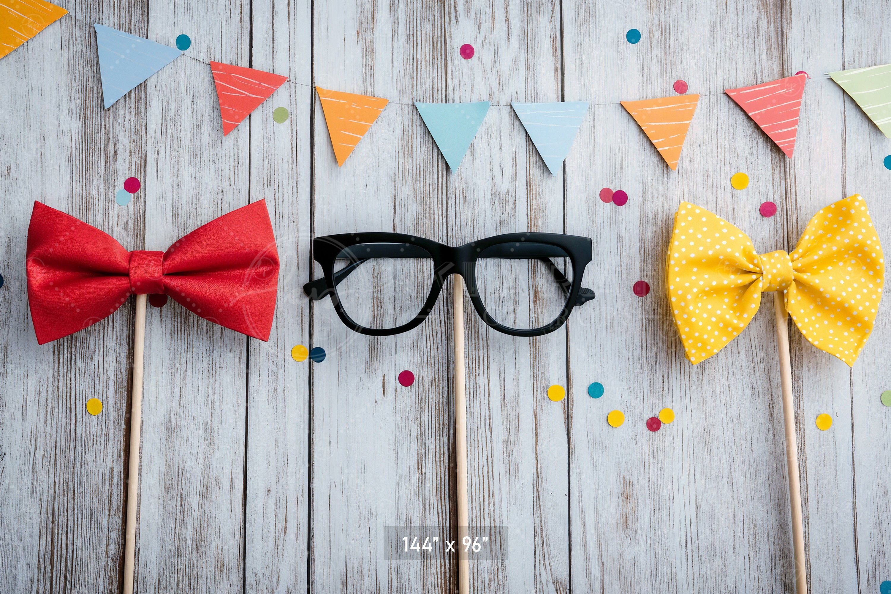 Bright Party Props Flat Lay Backdrop