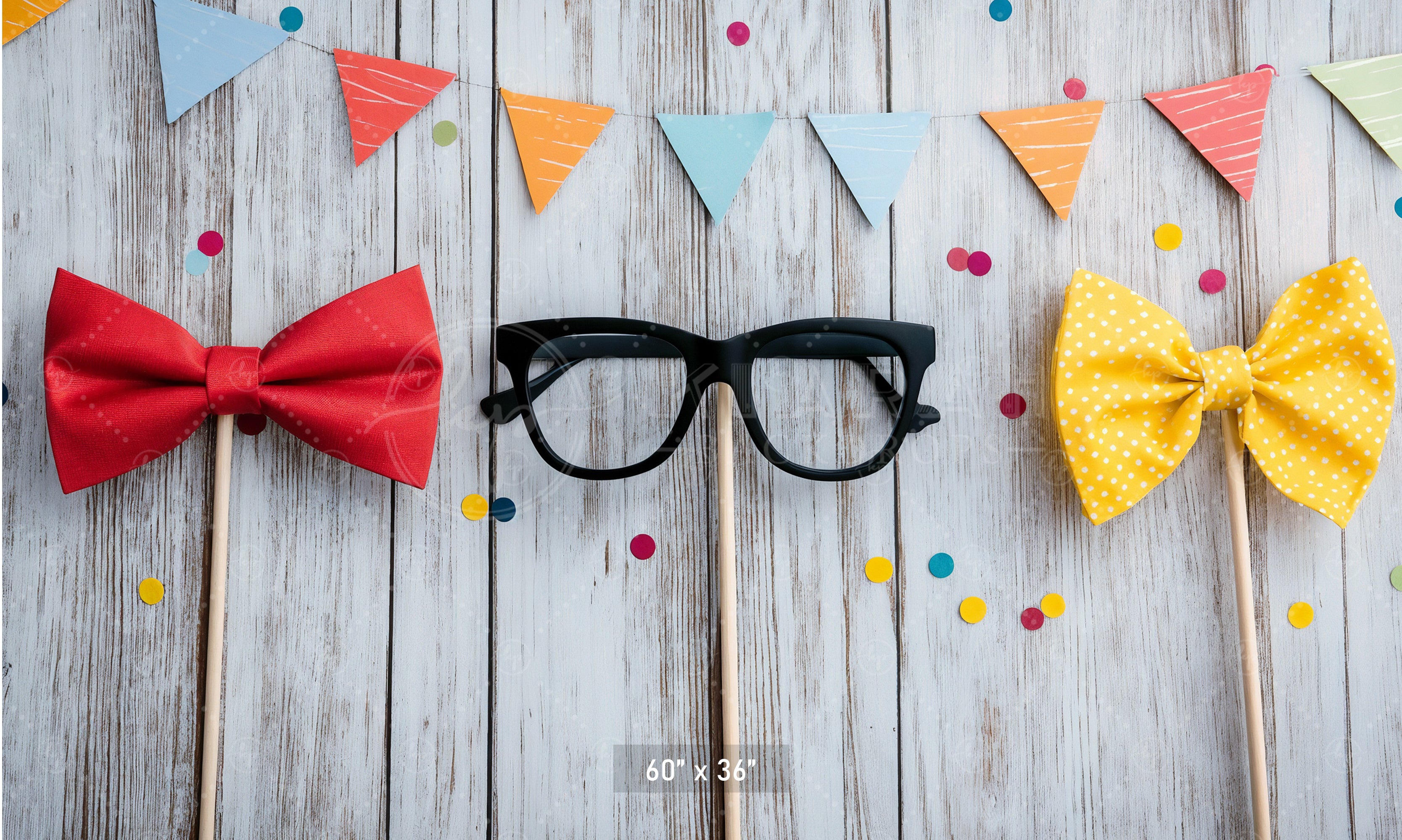 Bright Party Props Flat Lay Backdrop