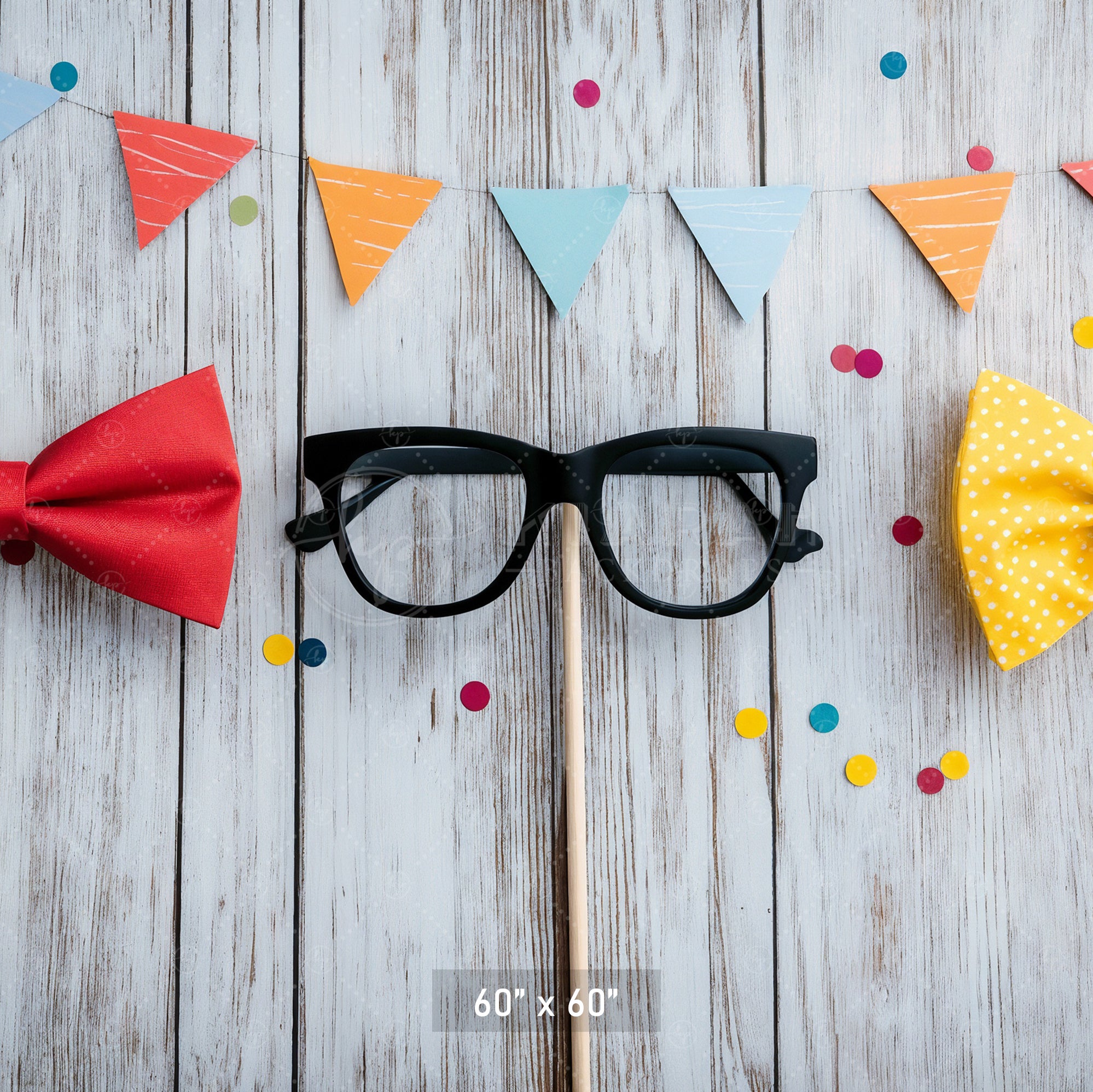 Bright Party Props Flat Lay Backdrop