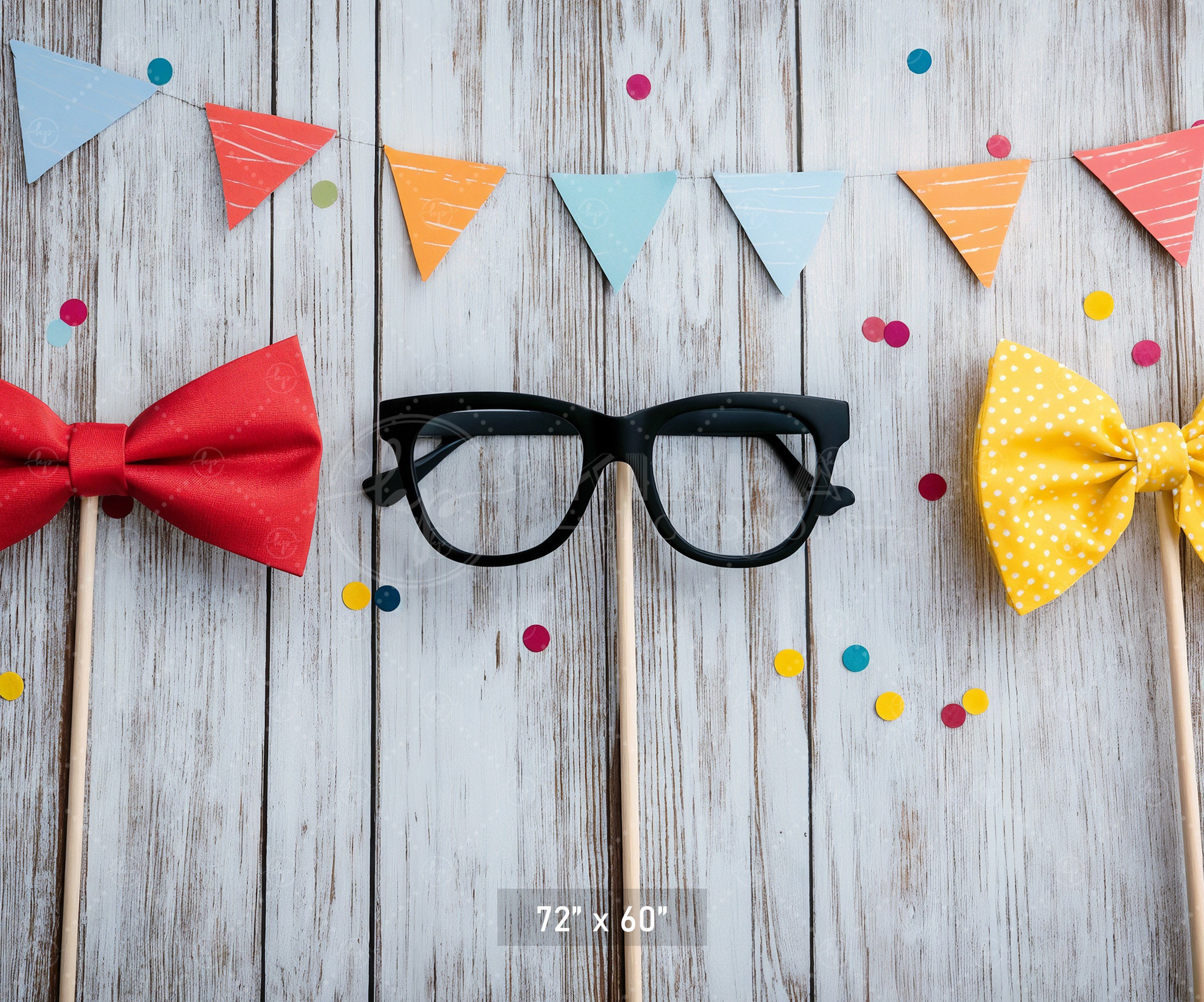 Bright Party Props Flat Lay Backdrop