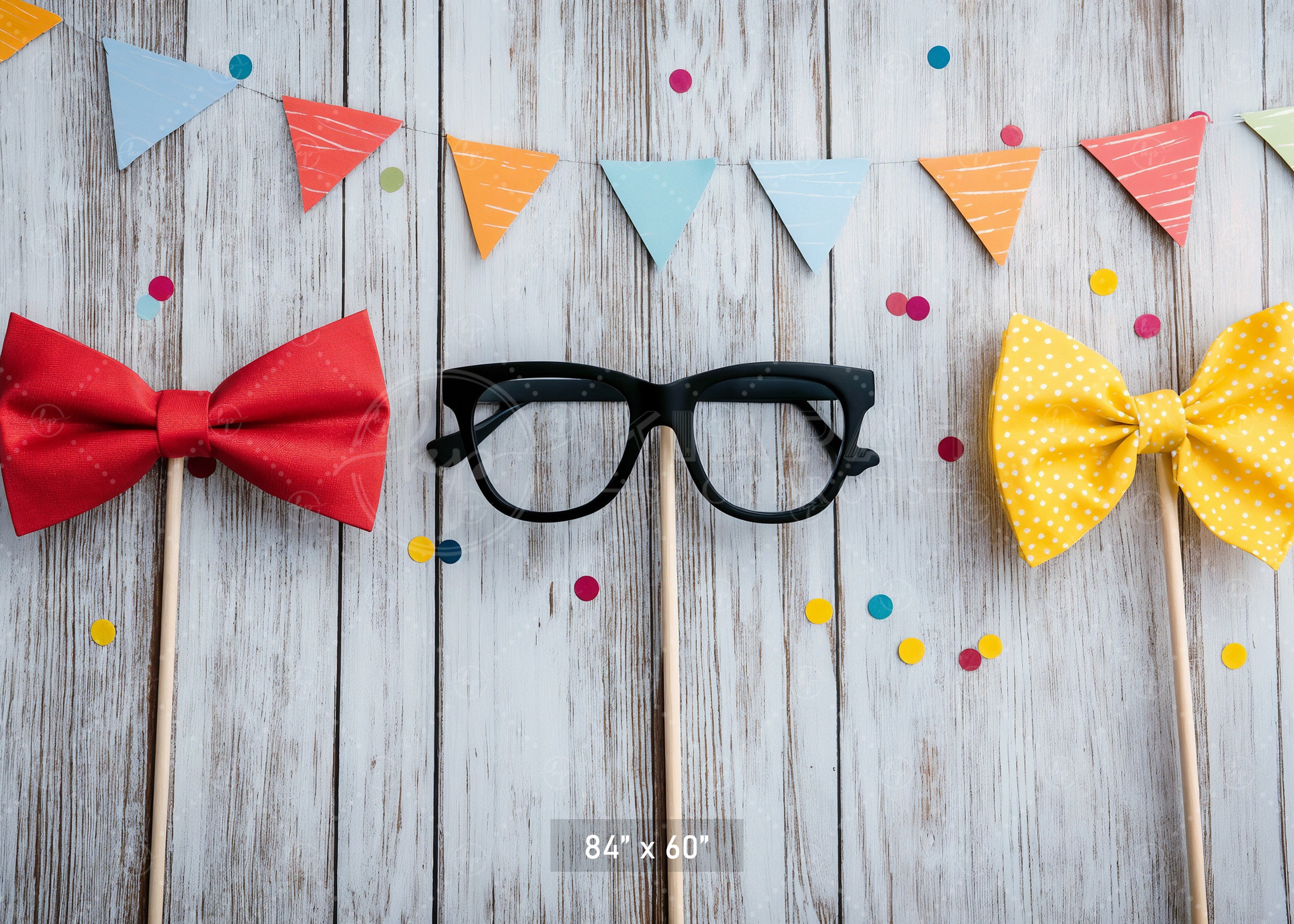Bright Party Props Flat Lay Backdrop
