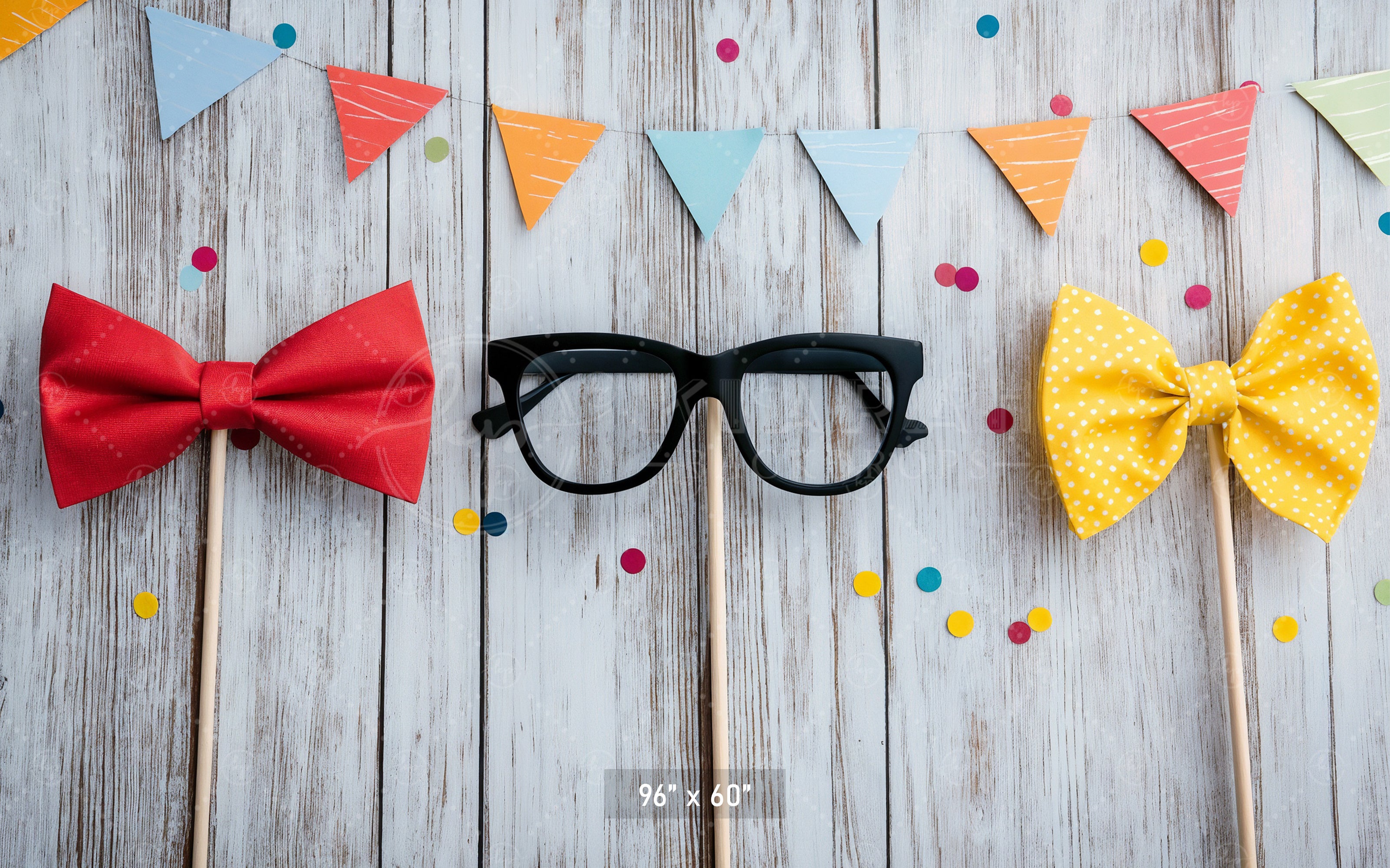 Bright Party Props Flat Lay Backdrop