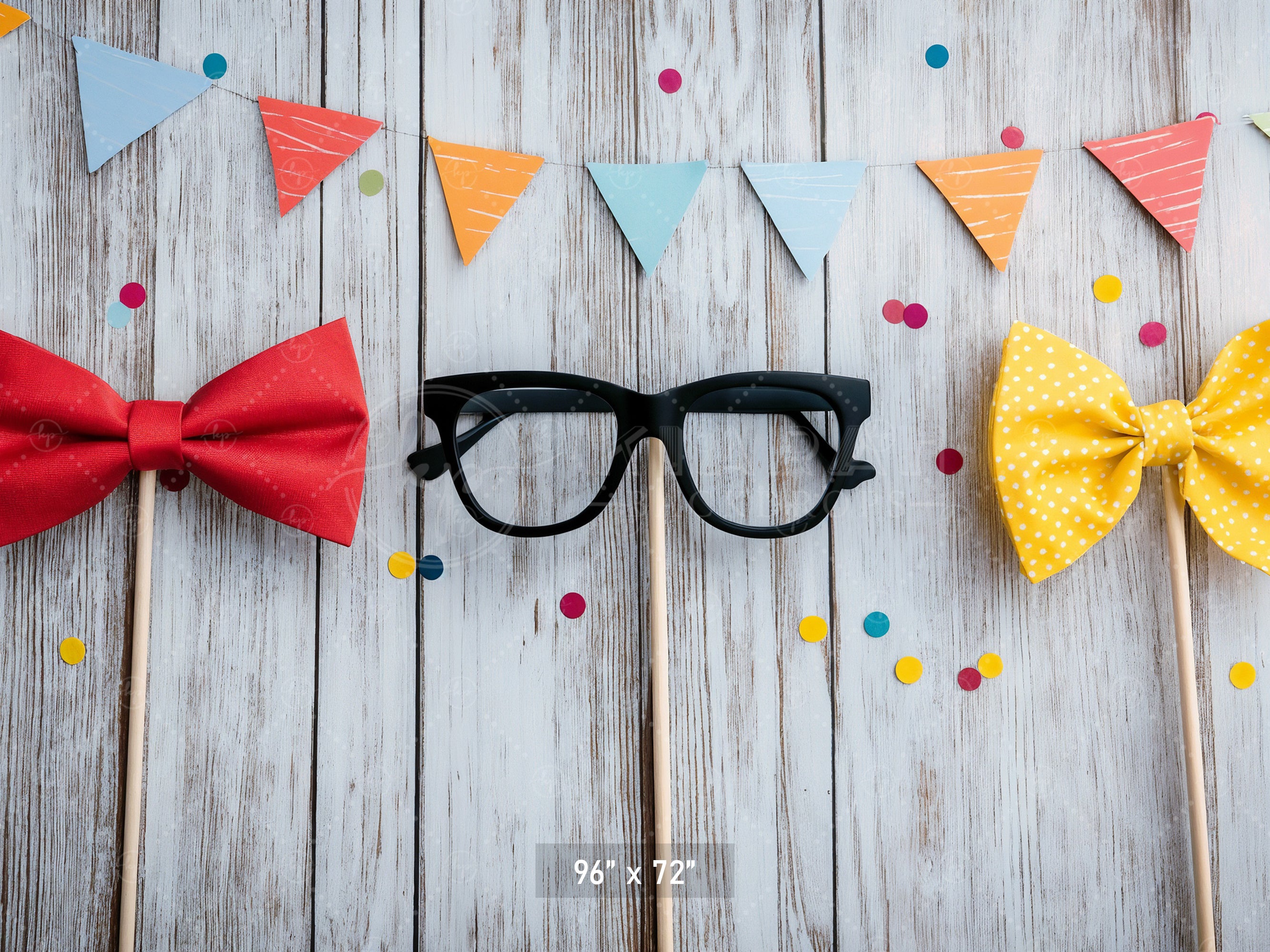 Bright Party Props Flat Lay Backdrop
