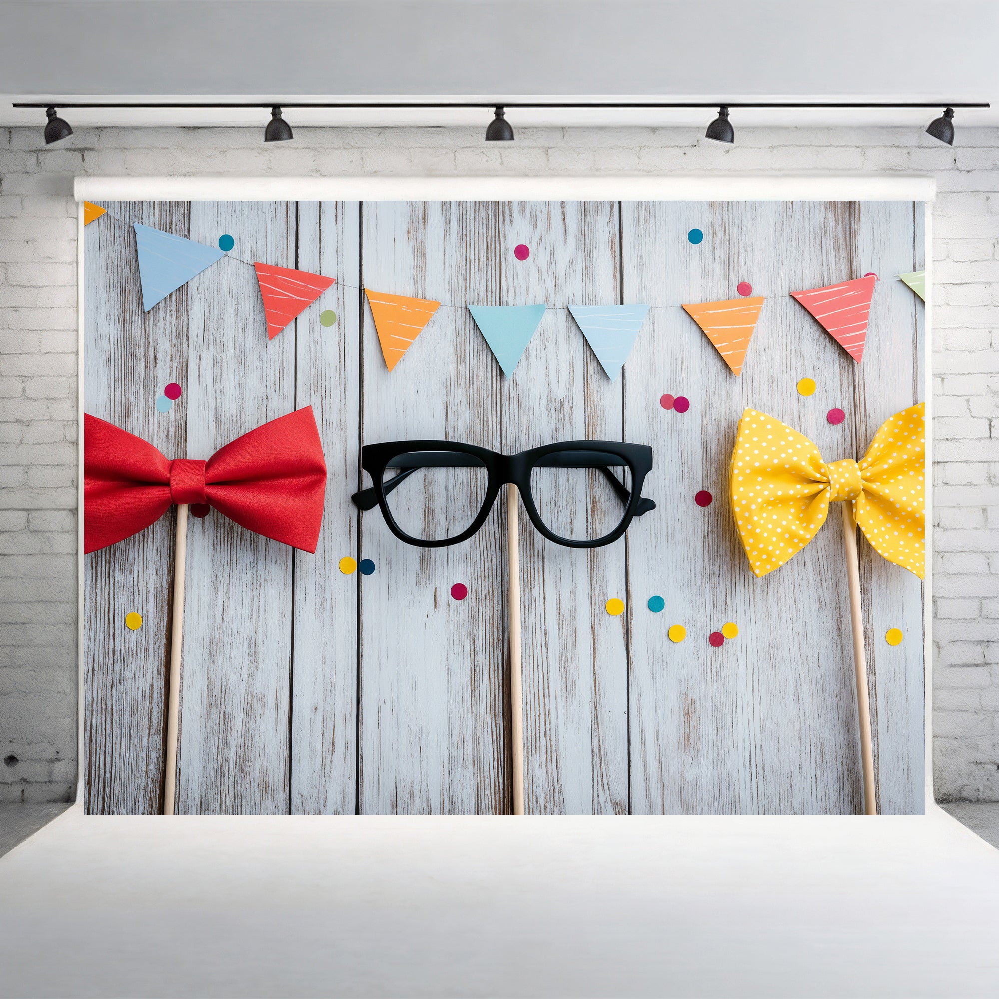 Bright Party Props Flat Lay Backdrop