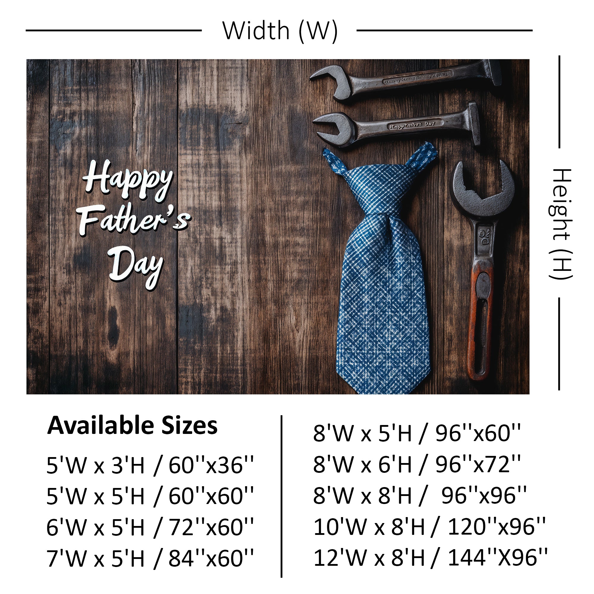 Happy Father's Day Wood Backdrop