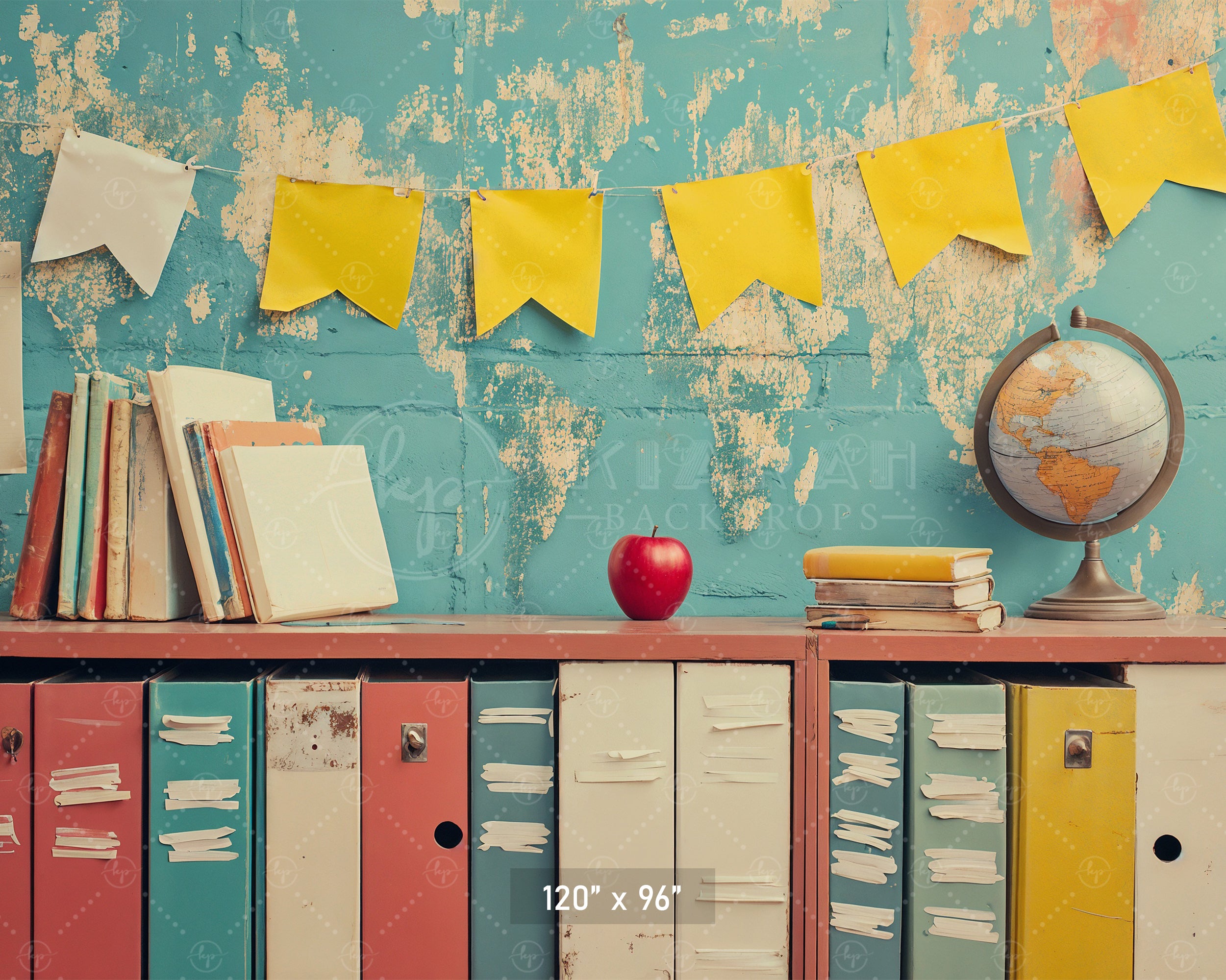 Vintage School Days Backdrop
