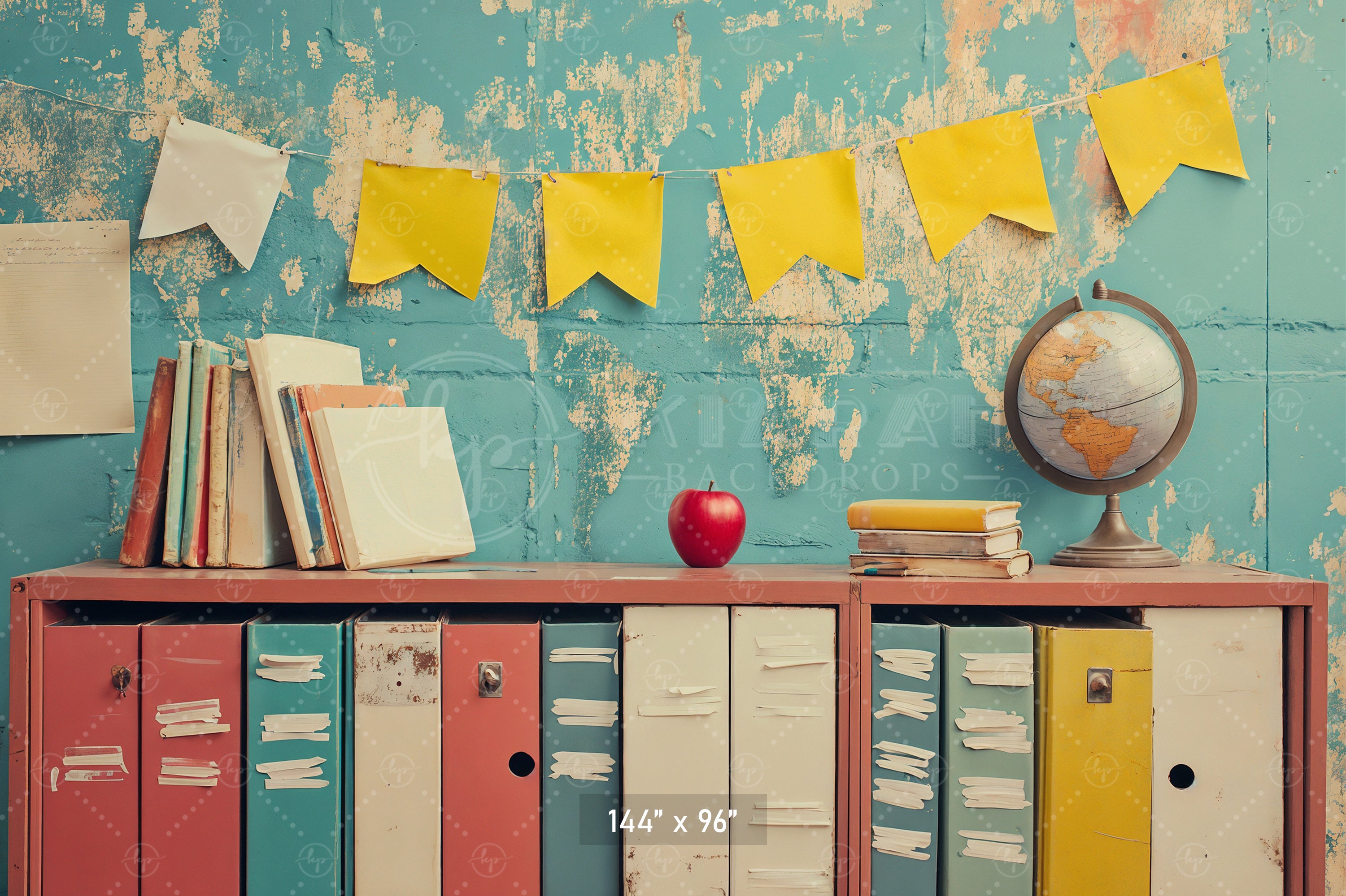 Vintage School Days Backdrop