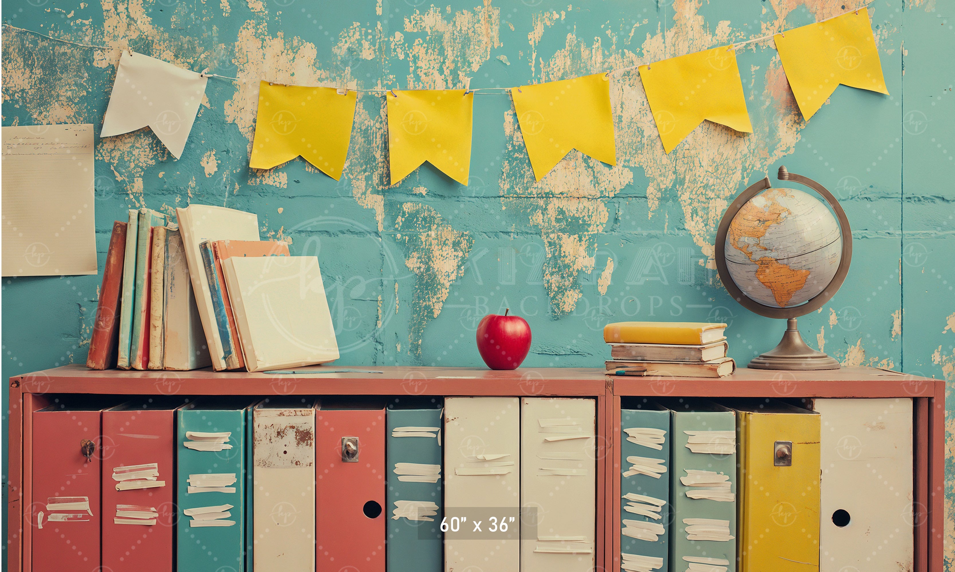 Vintage School Days Backdrop