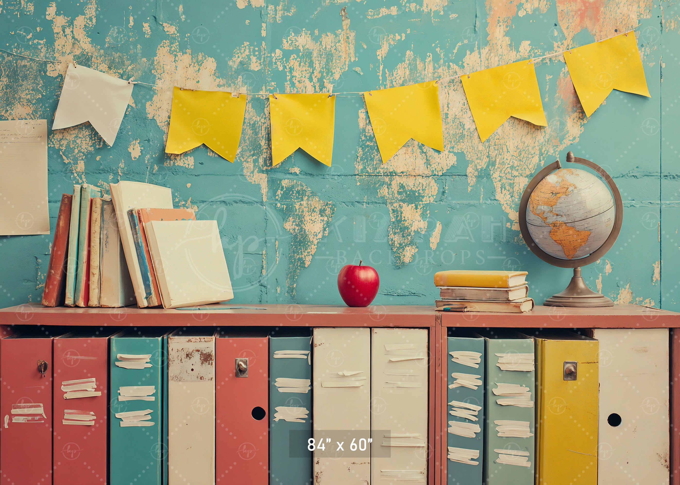 Vintage School Days Backdrop